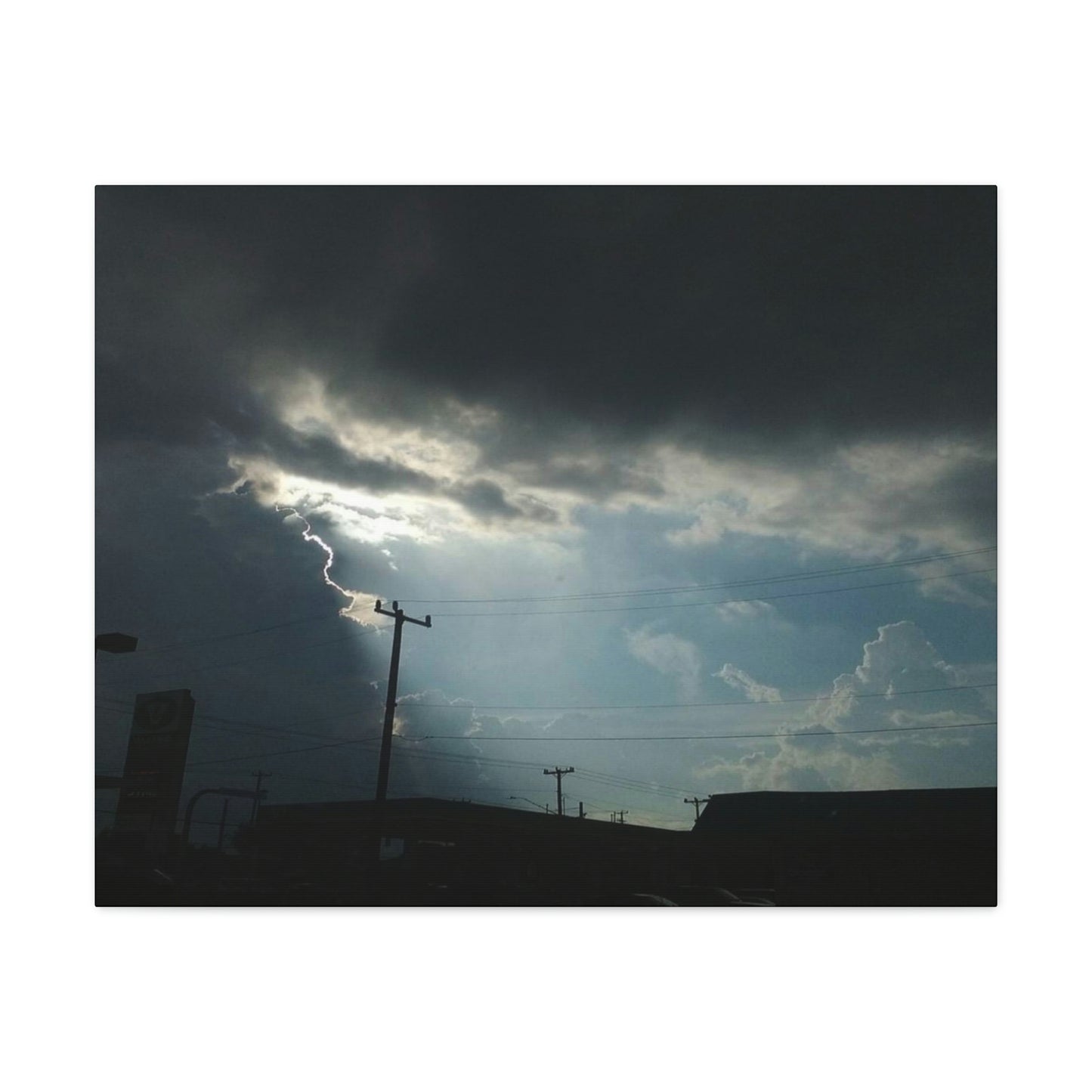 Sun Through Dark Clouds | Wall Art Canvas | Heavens Collection