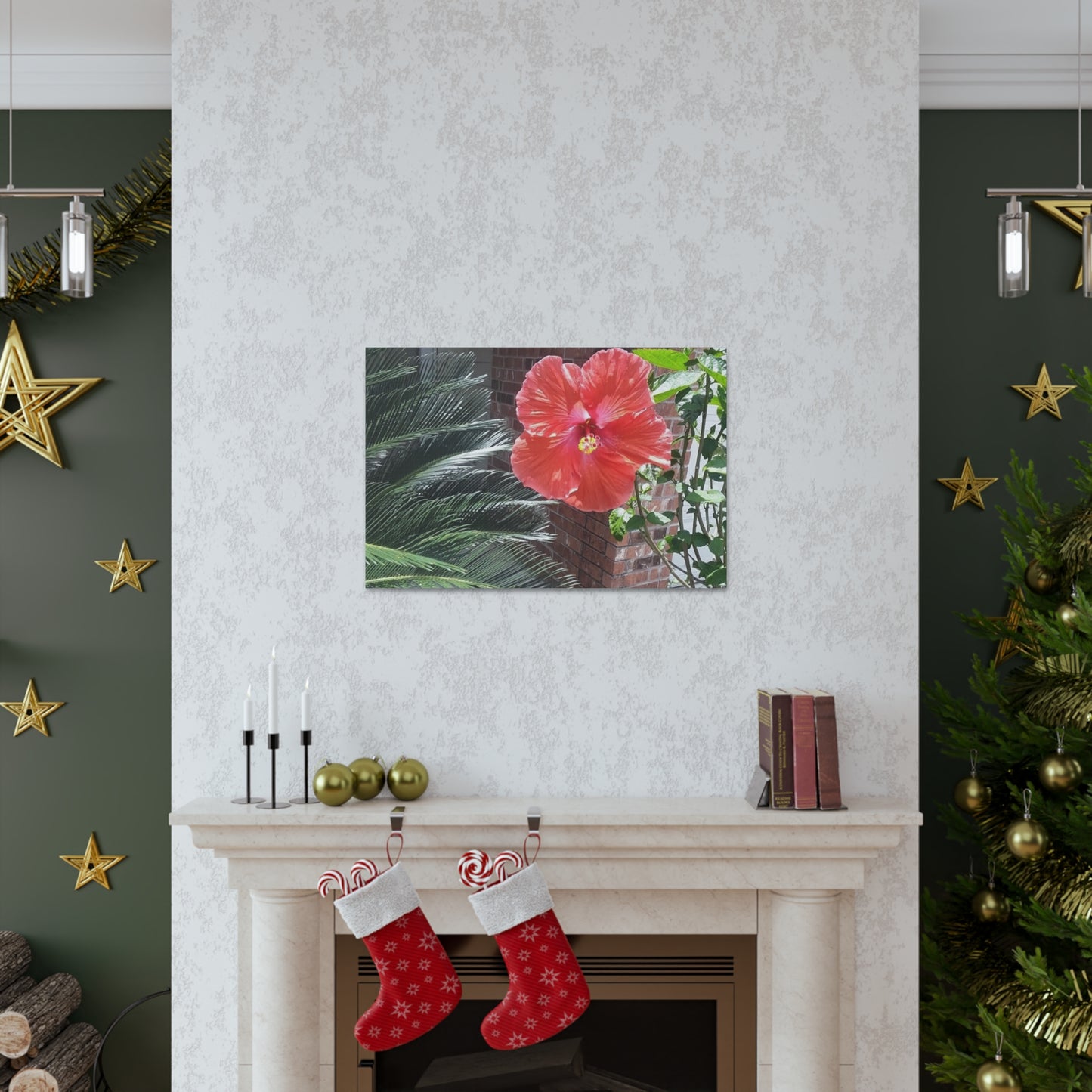 Art Prints & Wall Art, Gallery Canvas with Peach Hibiscus Flower