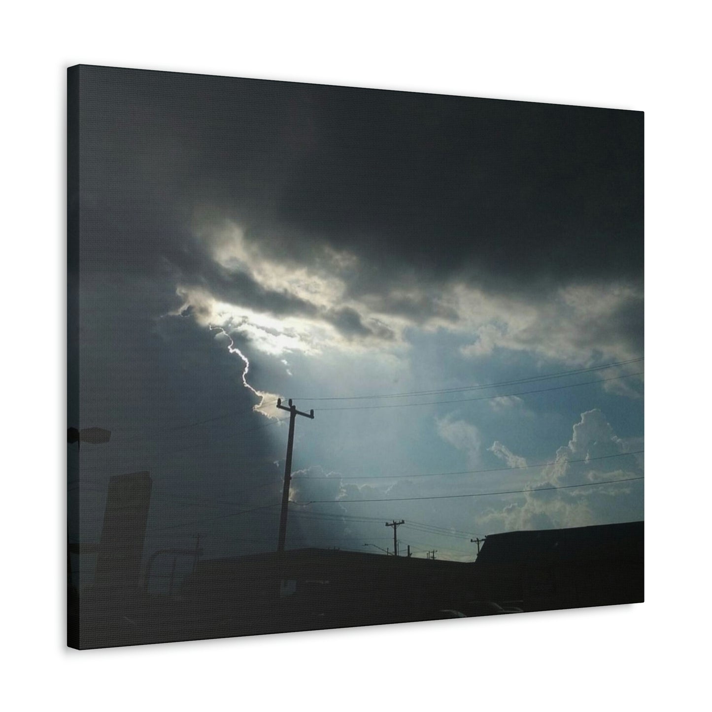 Sun Through Dark Clouds | Wall Art Canvas | Heavens Collection