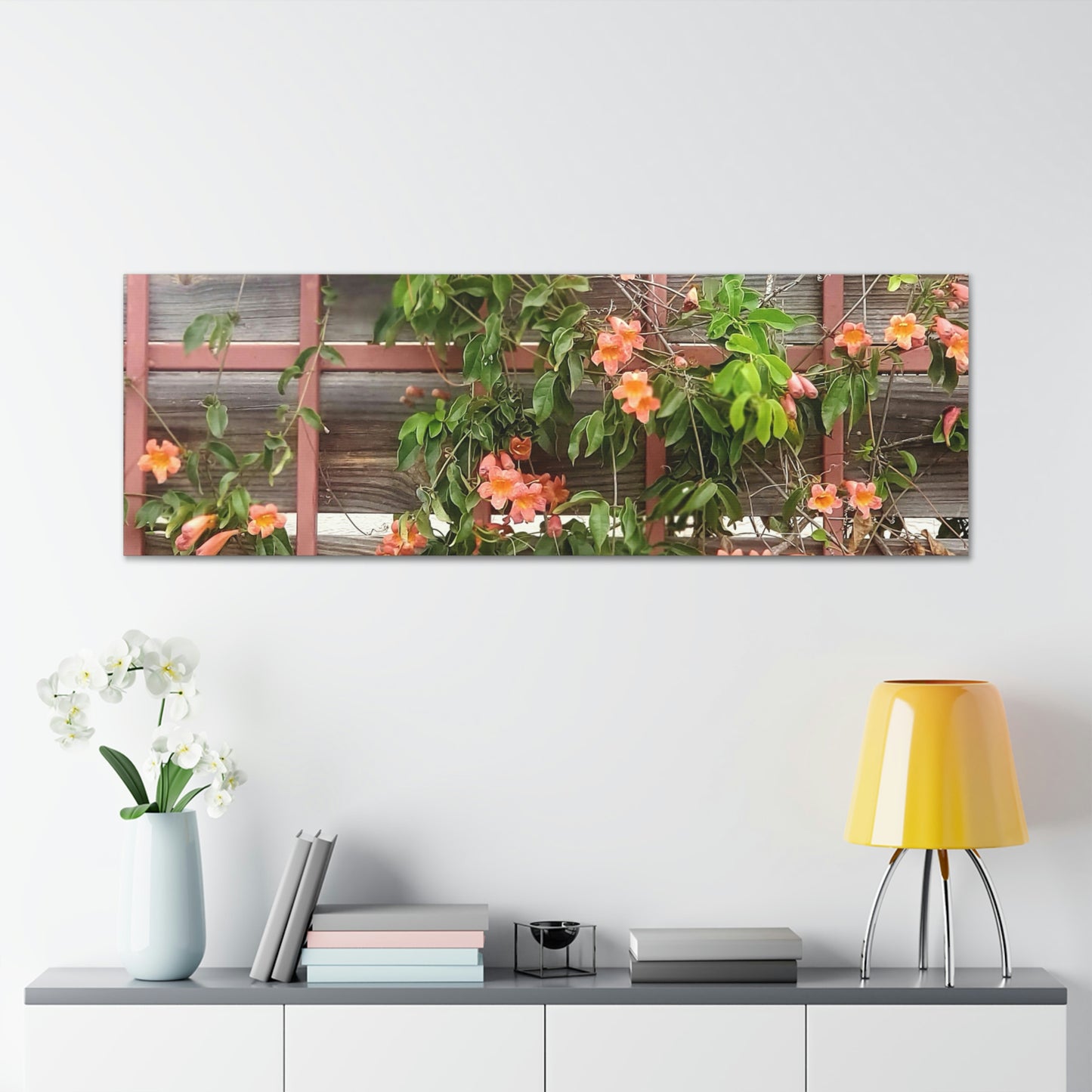 Flowers On A Rugged Fence | Wall Art Canvas | High Bloom Collection | Life By Ortavia
