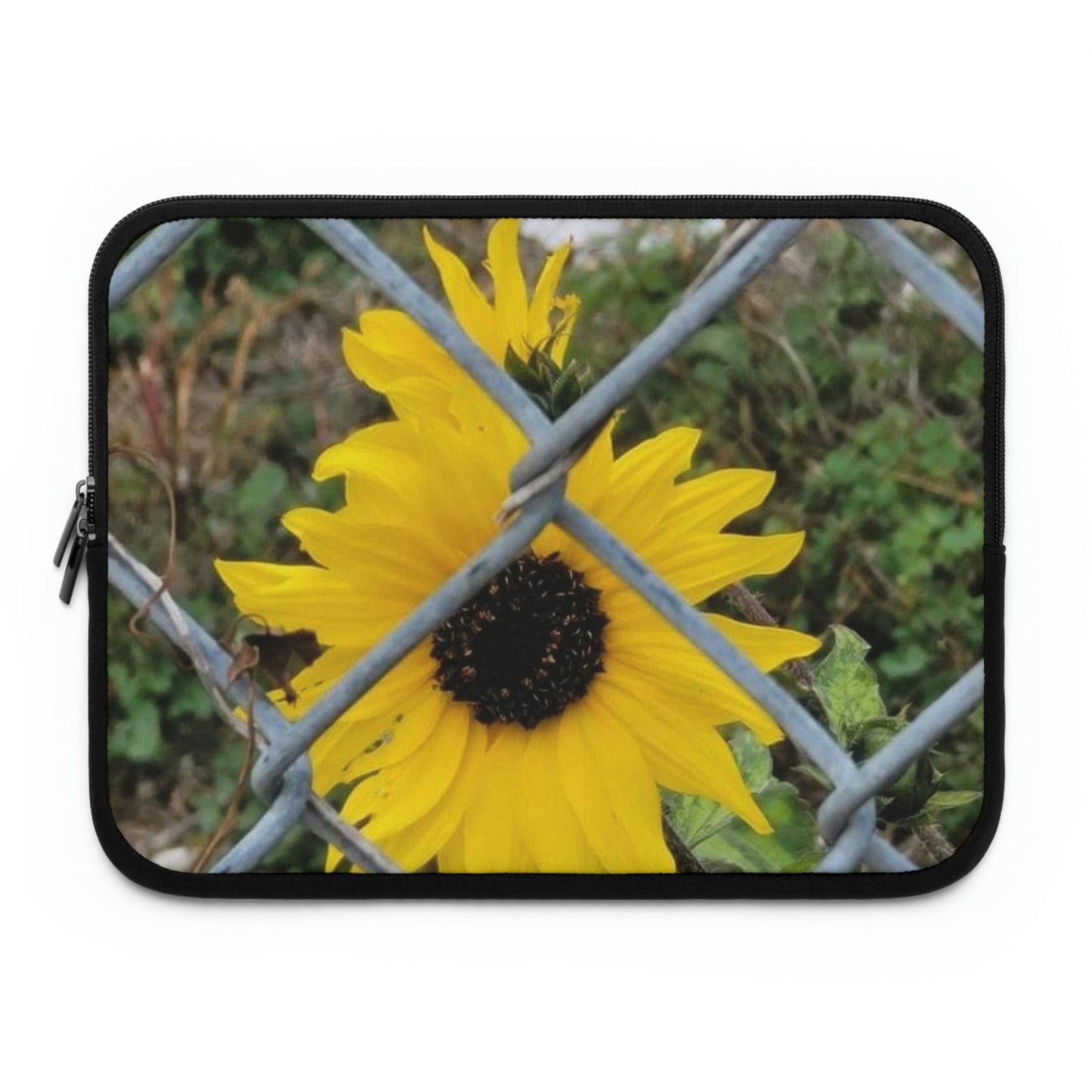 Laptop Sleeve with Sunflower Behind A Fence Design 7 Inch 10 Inch 13 Inch 15 Inch 17 Inch