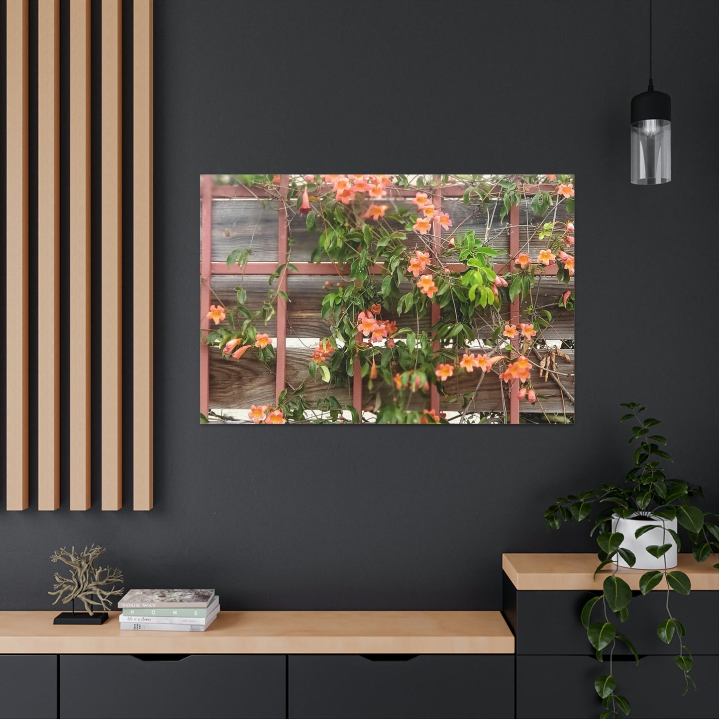 Flowers On A Rugged Fence | Wall Art Canvas | High Bloom Collection | Life By Ortavia
