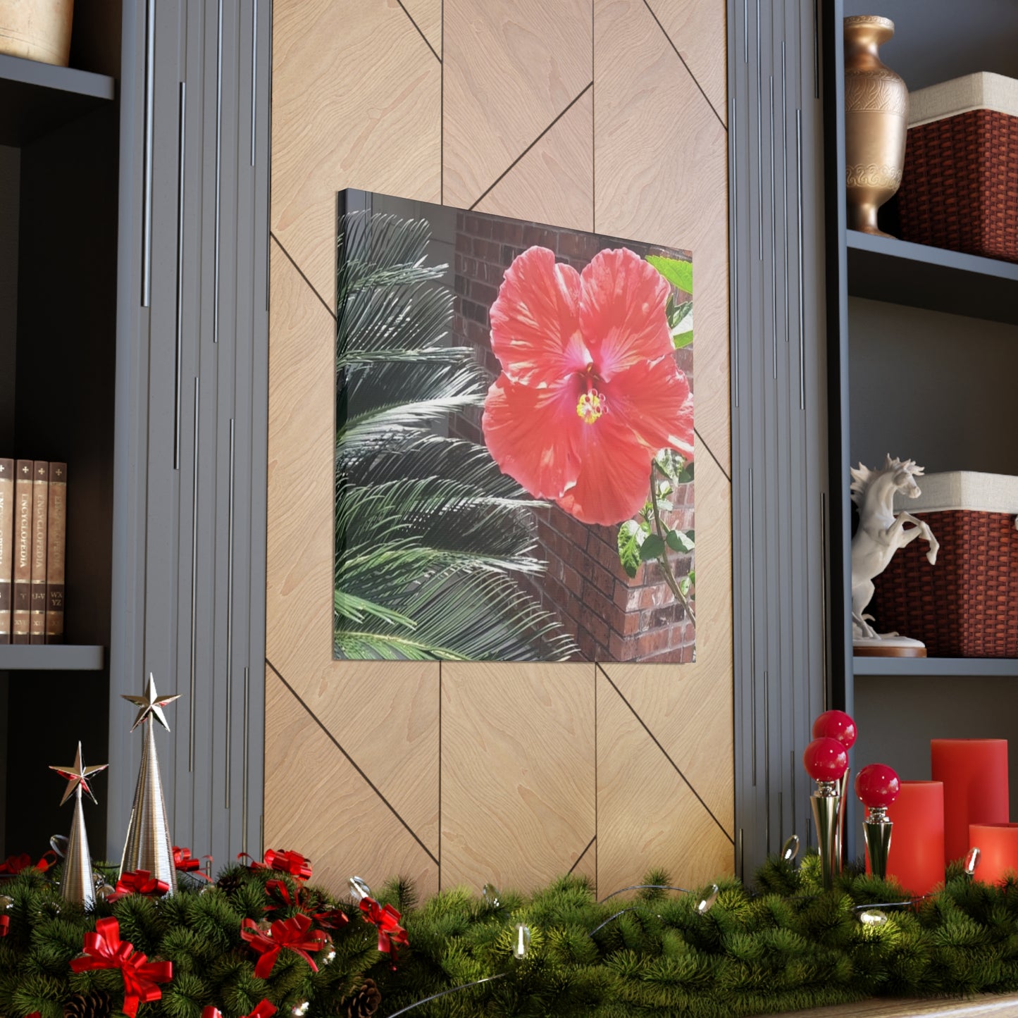 Art Prints & Wall Art, Gallery Canvas with Peach Hibiscus Flower