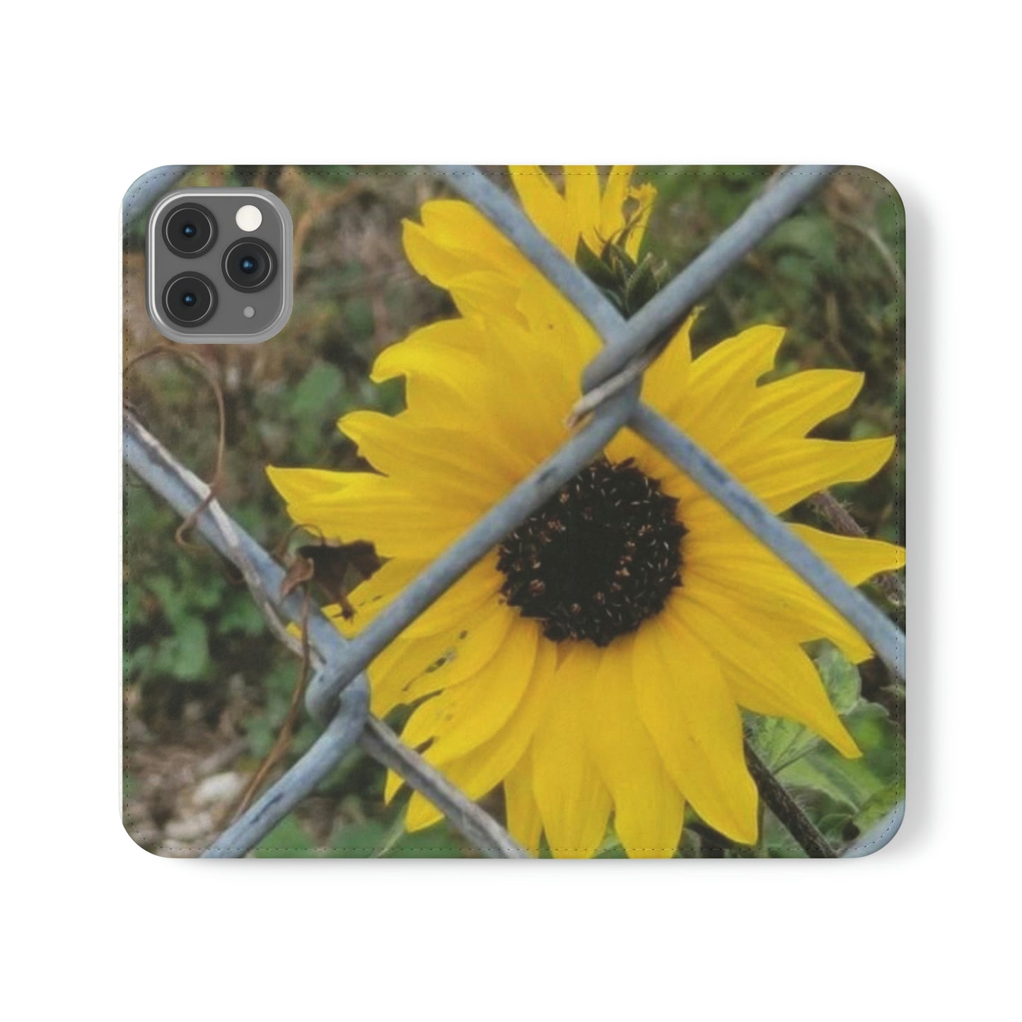 Sunflower Behind A Fence | Folio Phone Case | High Bloom Collection | Life By Ortavia