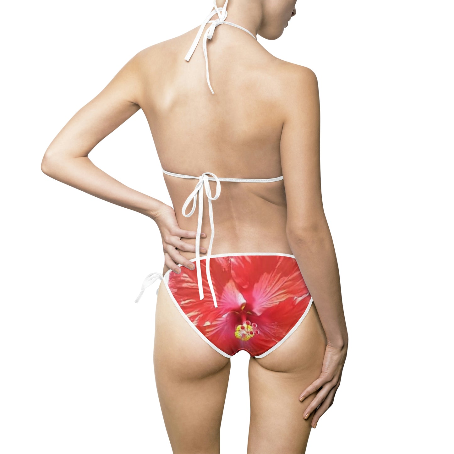 Peach Hibiscus | Women's Bikini Swimsuit | High Bloom Collection | Life By Ortavia
