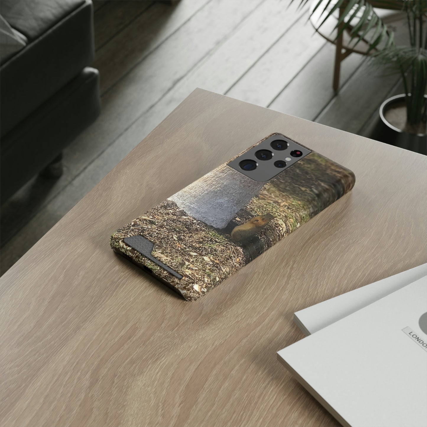 Squirrel and A Nut | Phone Case with Card Holder | Urban Geographic Collection | Life By Ortavia