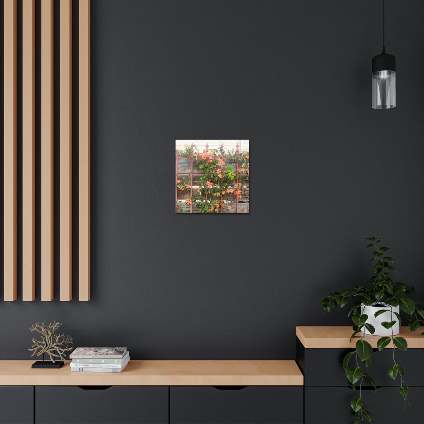 Flowers On A Rugged Fence | Wall Art Canvas | High Bloom Collection | Life By Ortavia