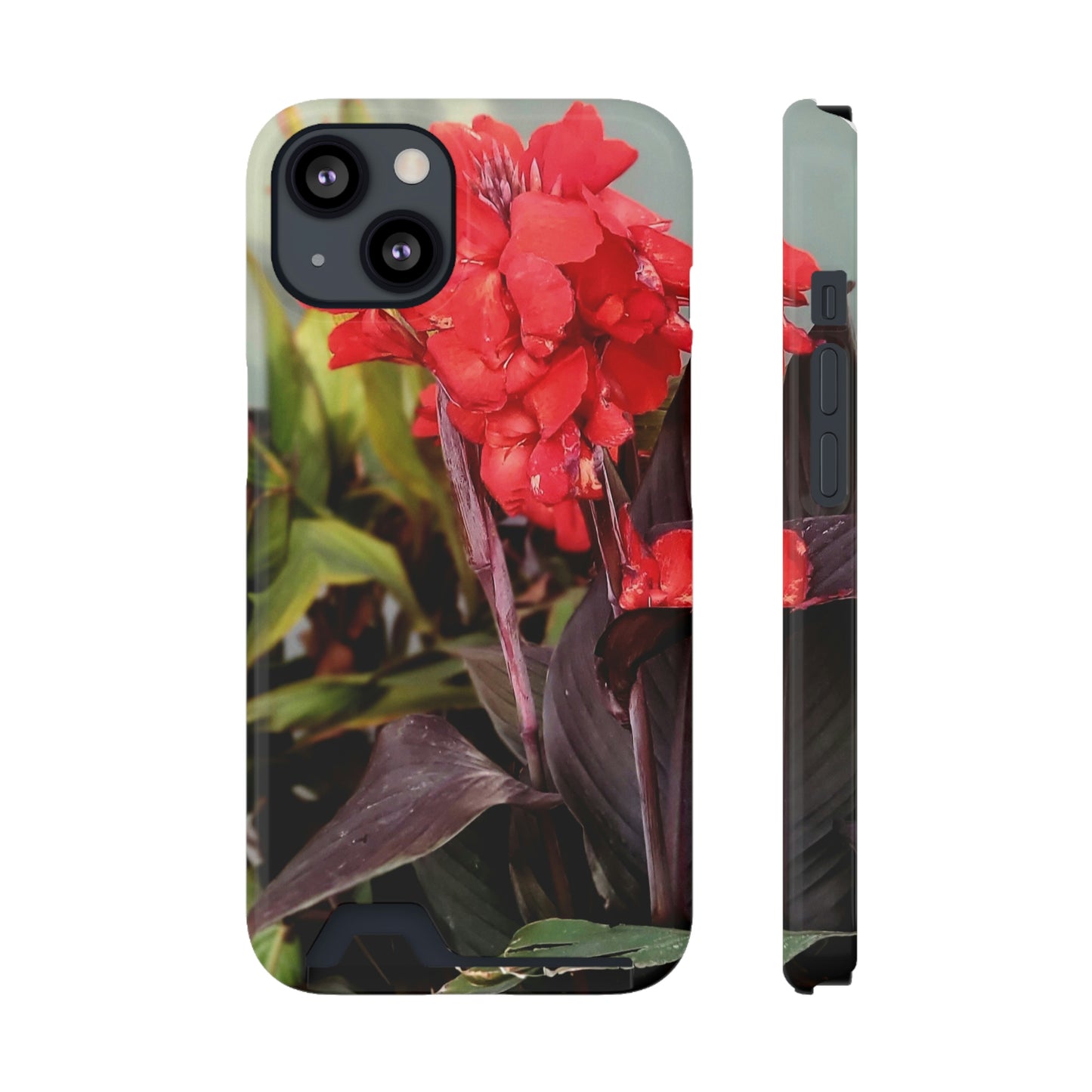 Red Canna | Phone Case With Card Holder | High Bloom Collection | Life By Ortavia