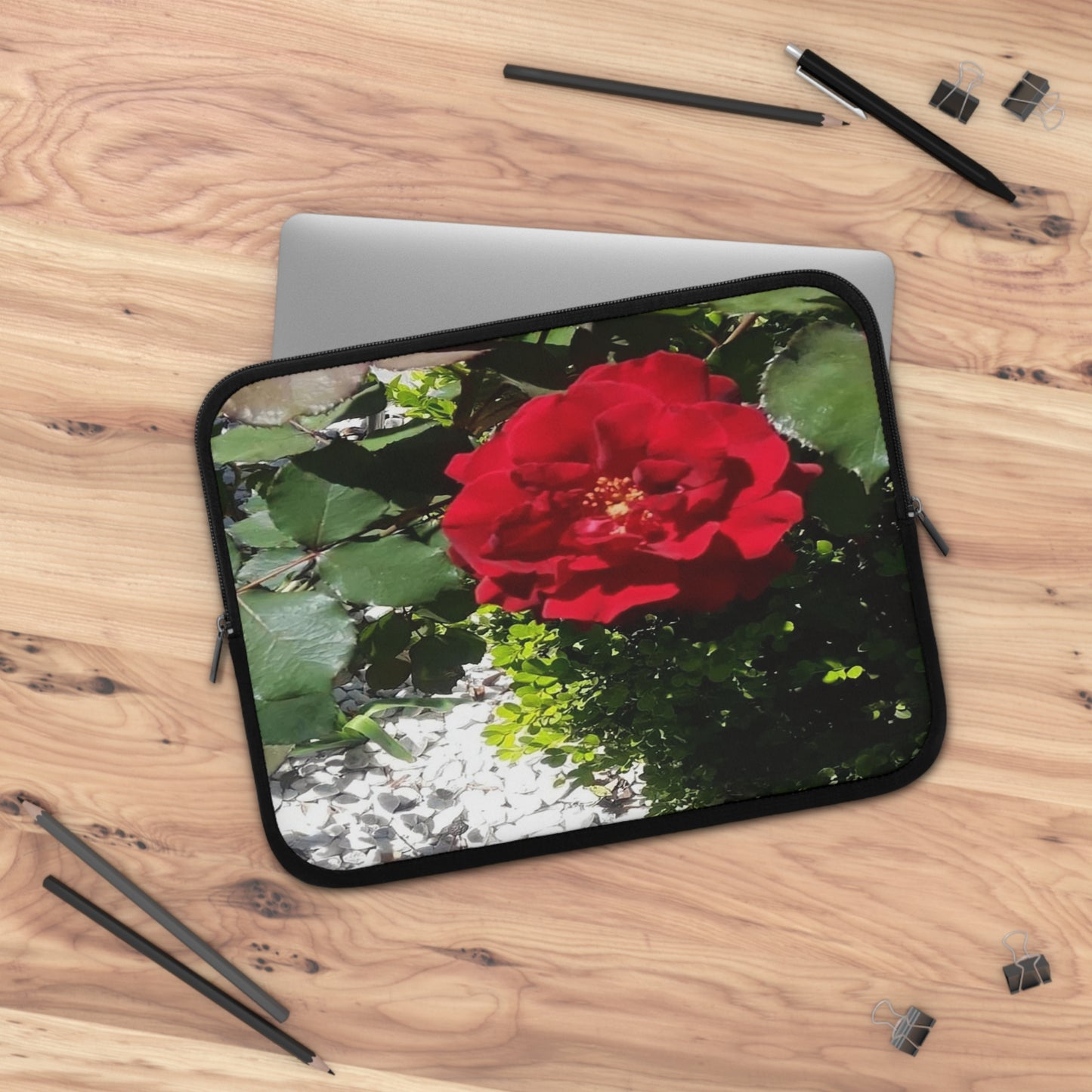 Laptop Sleeve Protecting Cover with Europeana Red Rose 7 Inch 10 Inch 13 Inch 15 Inch 17 Inch