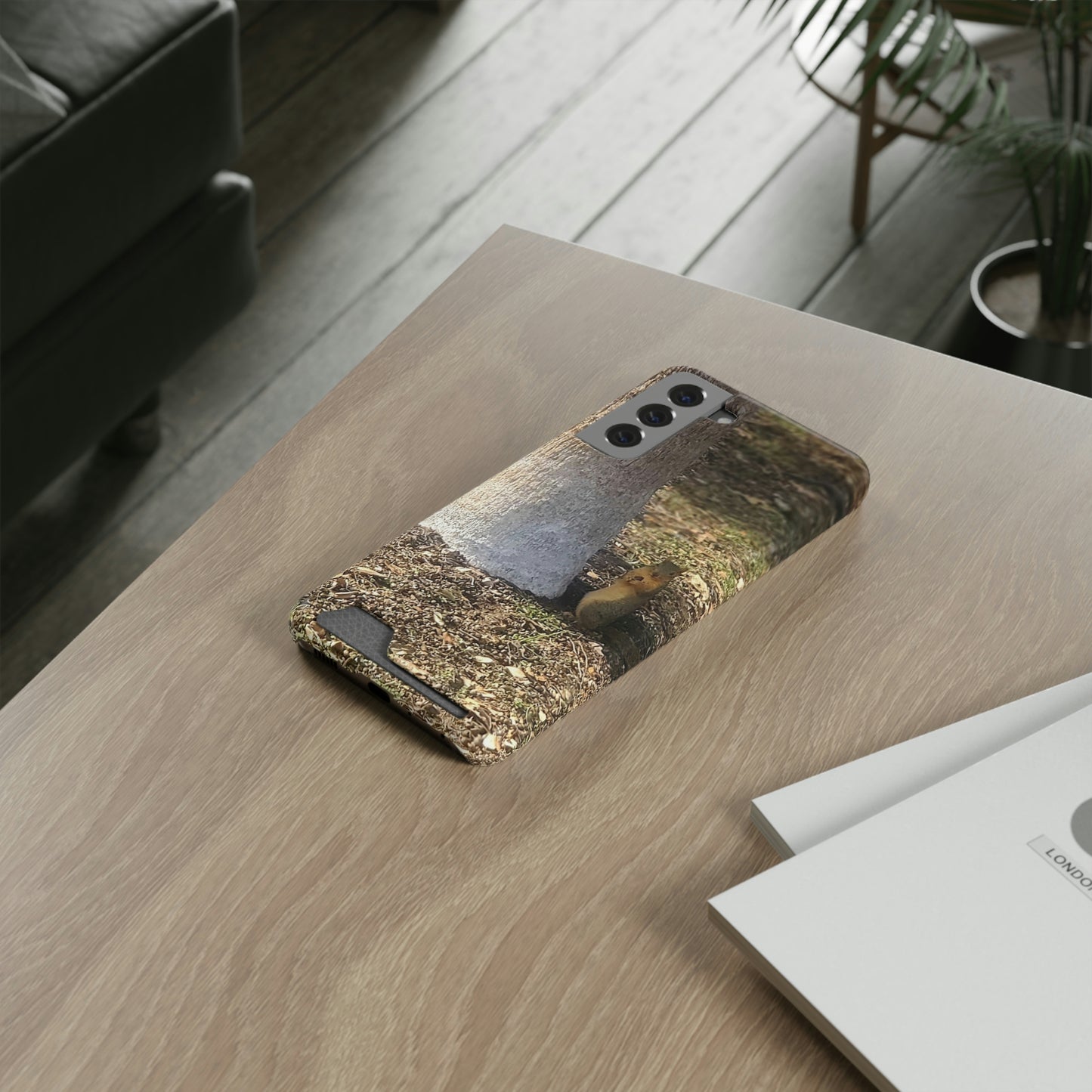 Squirrel and A Nut | Phone Case with Card Holder | Urban Geographic Collection | Life By Ortavia
