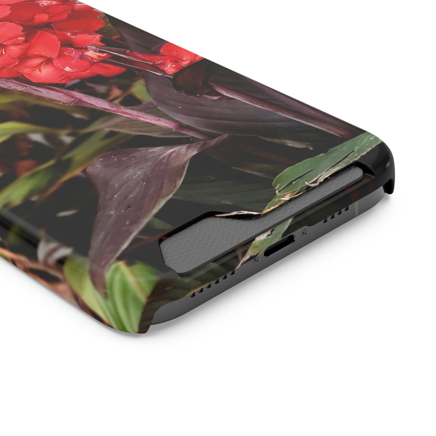 Red Canna | Phone Case With Card Holder | High Bloom Collection | Life By Ortavia