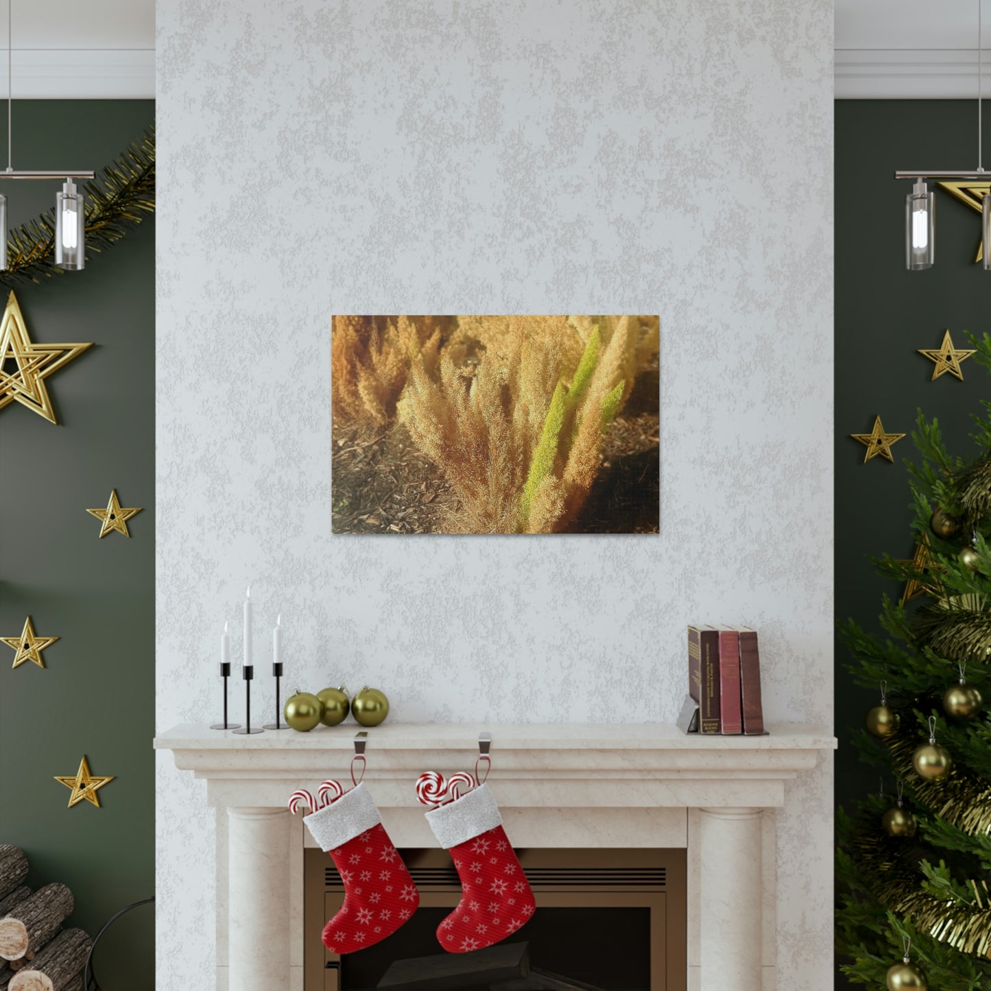 Golden Foxtail Fern | Wall Art Canvas | High Bloom Collection | Life By Ortavia