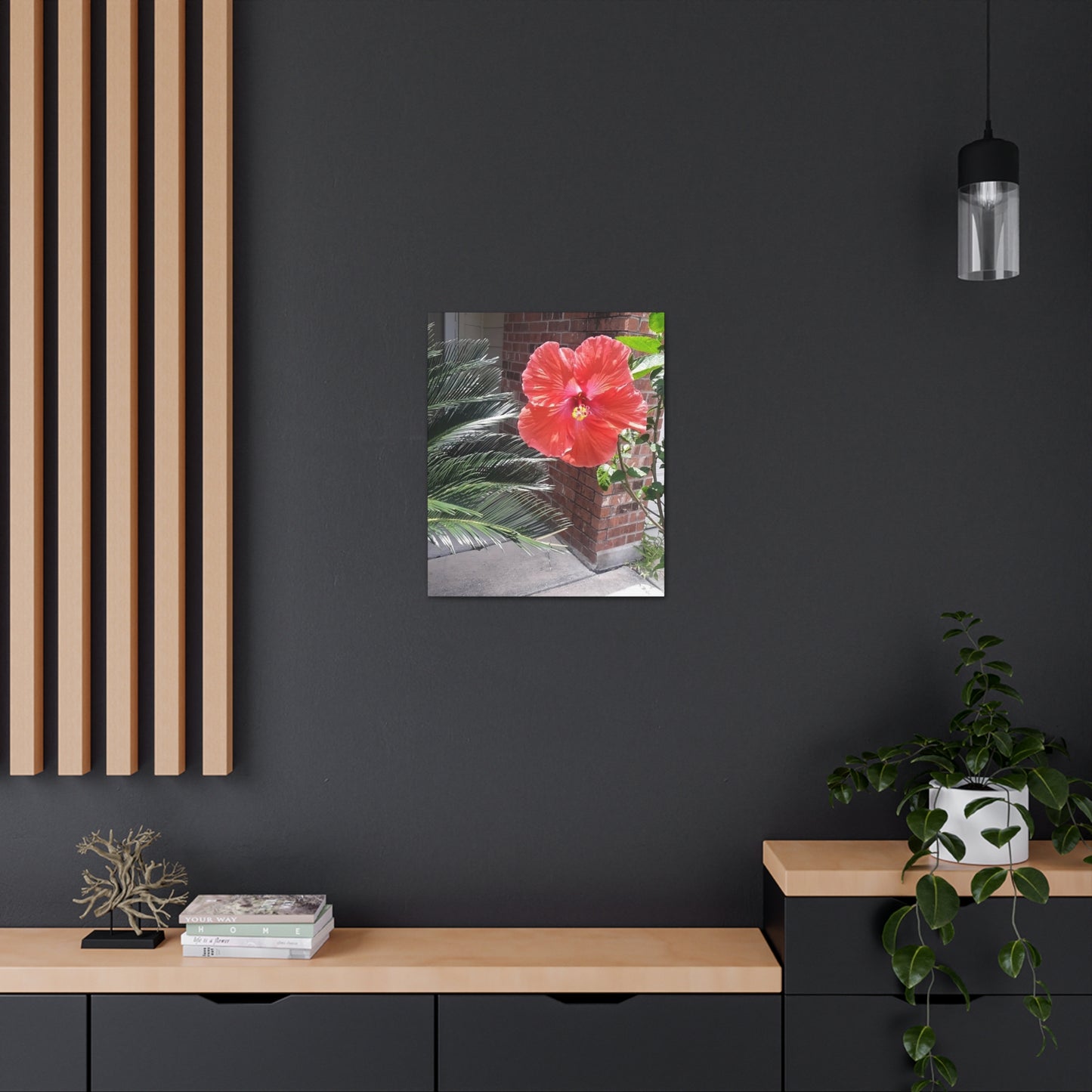 Art Prints & Wall Art, Gallery Canvas with Peach Hibiscus Flower