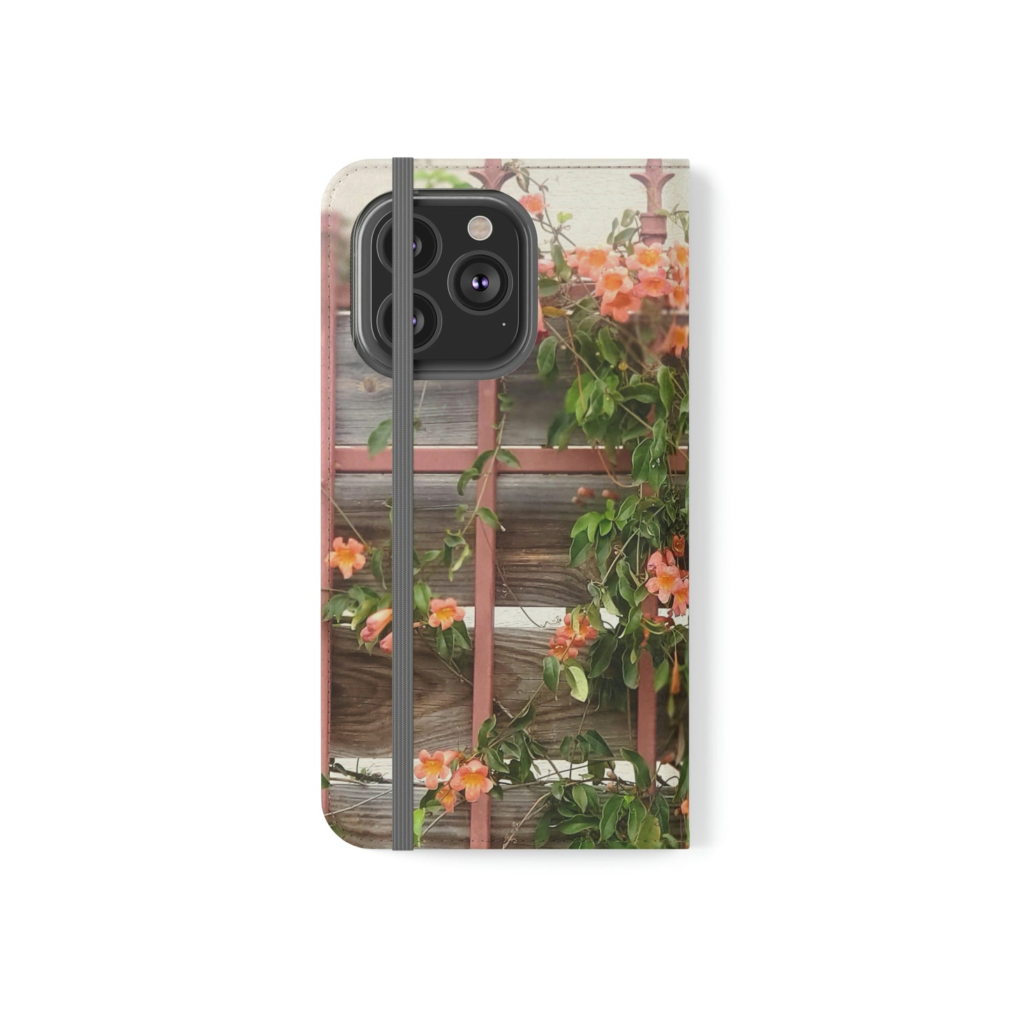 Flowers On A Rugged Fence | Folio Phone Case | High Bloom Collection | Life By Ortavia