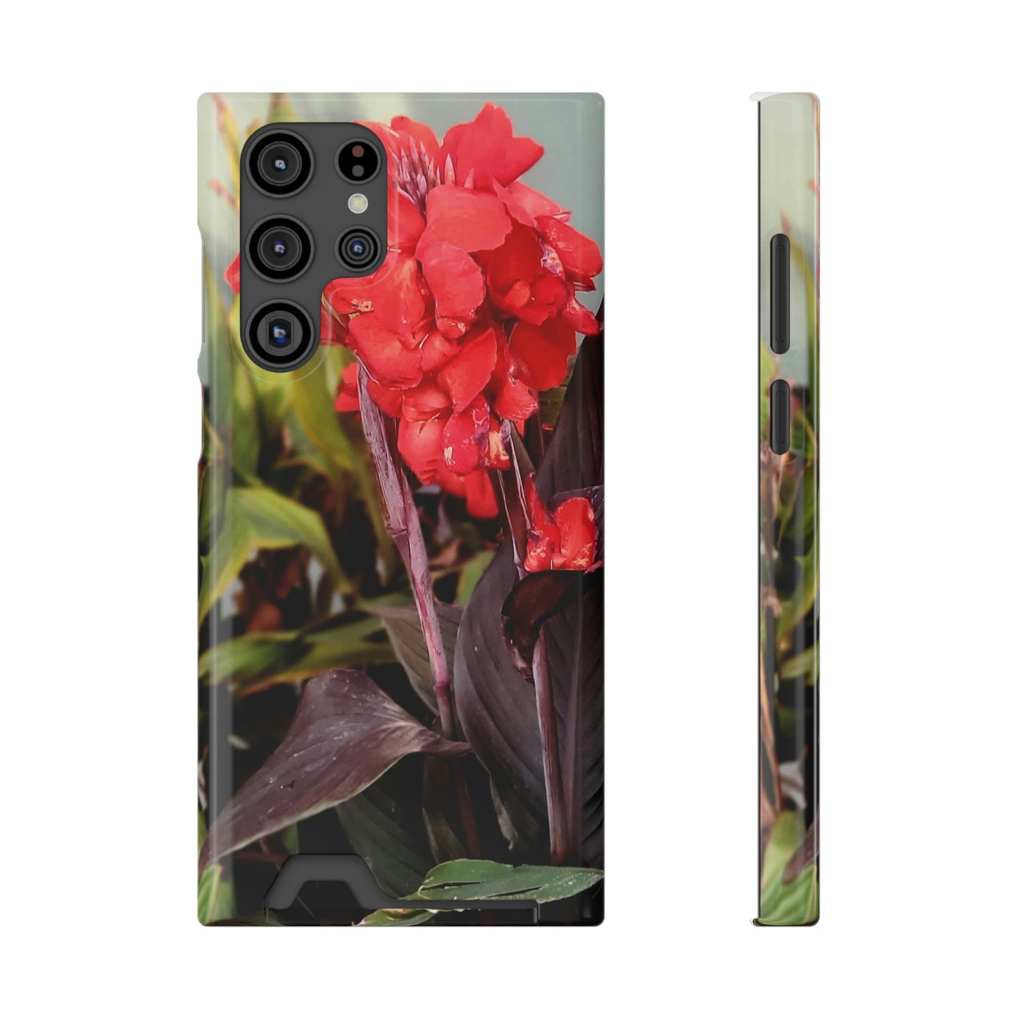 Red Canna | Phone Case With Card Holder | High Bloom Collection | Life By Ortavia
