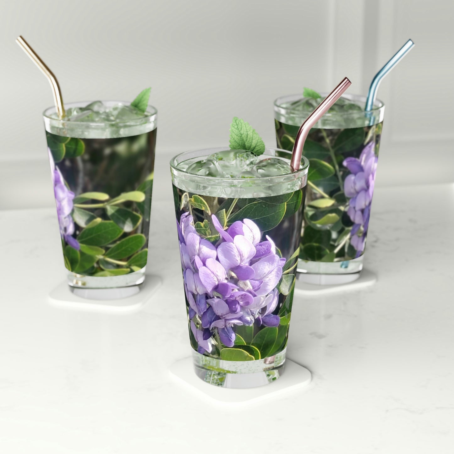 Purple Texas Mountain Laurel | Pint Glass 16 oz
