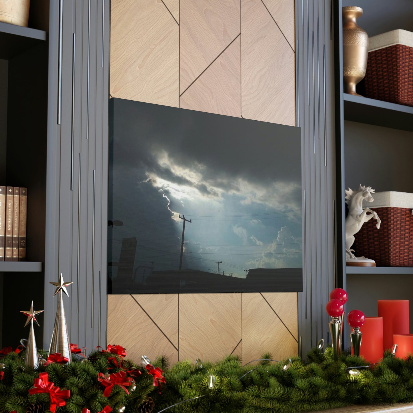 Sun Through Dark Clouds | Wall Art Canvas | Heavens Collection