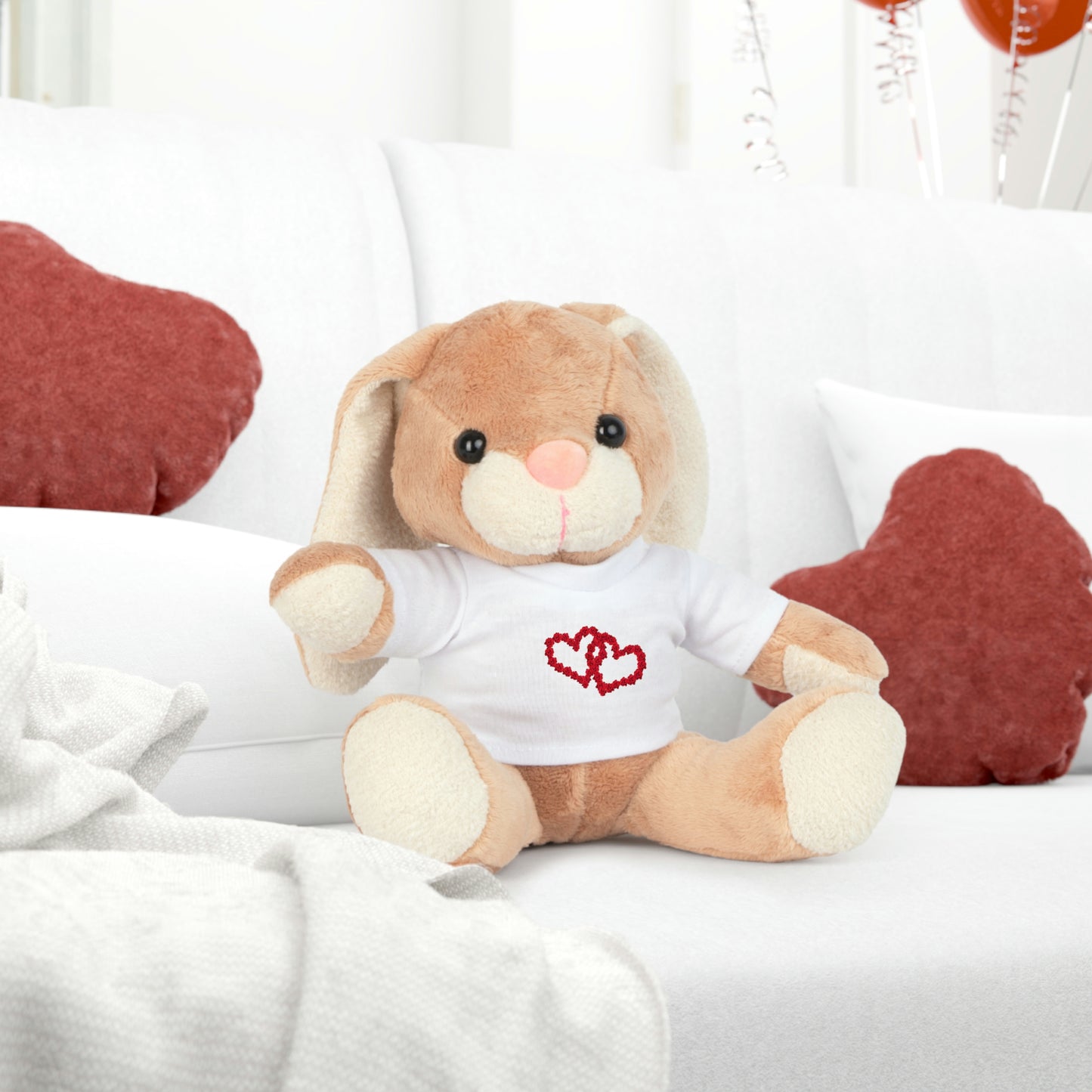 Plush Toy with T-Shirt Bear Elephant Sheep Bunny Gift for Him and Her Holiday Gifts