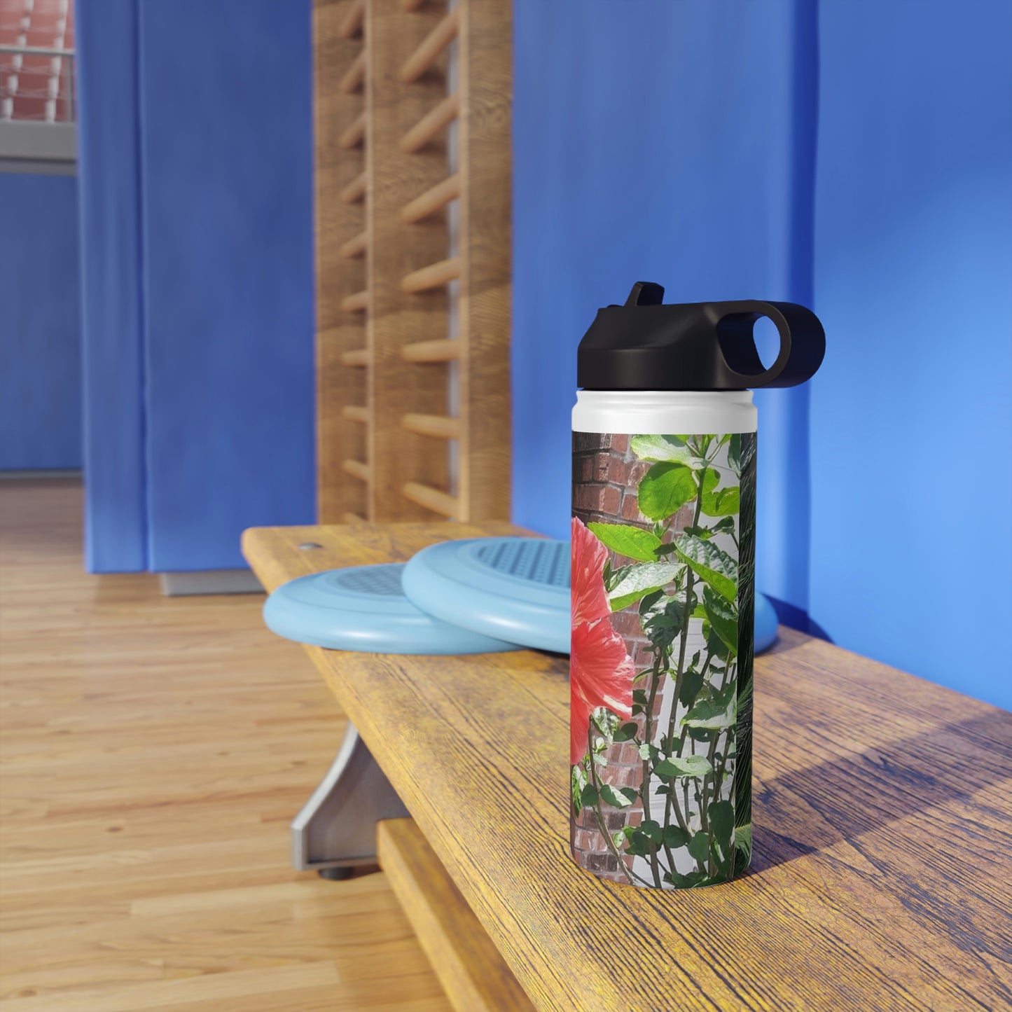 Peach Hibiscus | Stainless Steel Water Bottle, Standard Lid | High Bloom Collection | Life By Ortavia