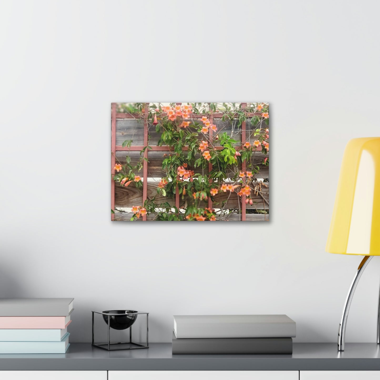 Flowers On A Rugged Fence | Wall Art Canvas | High Bloom Collection | Life By Ortavia