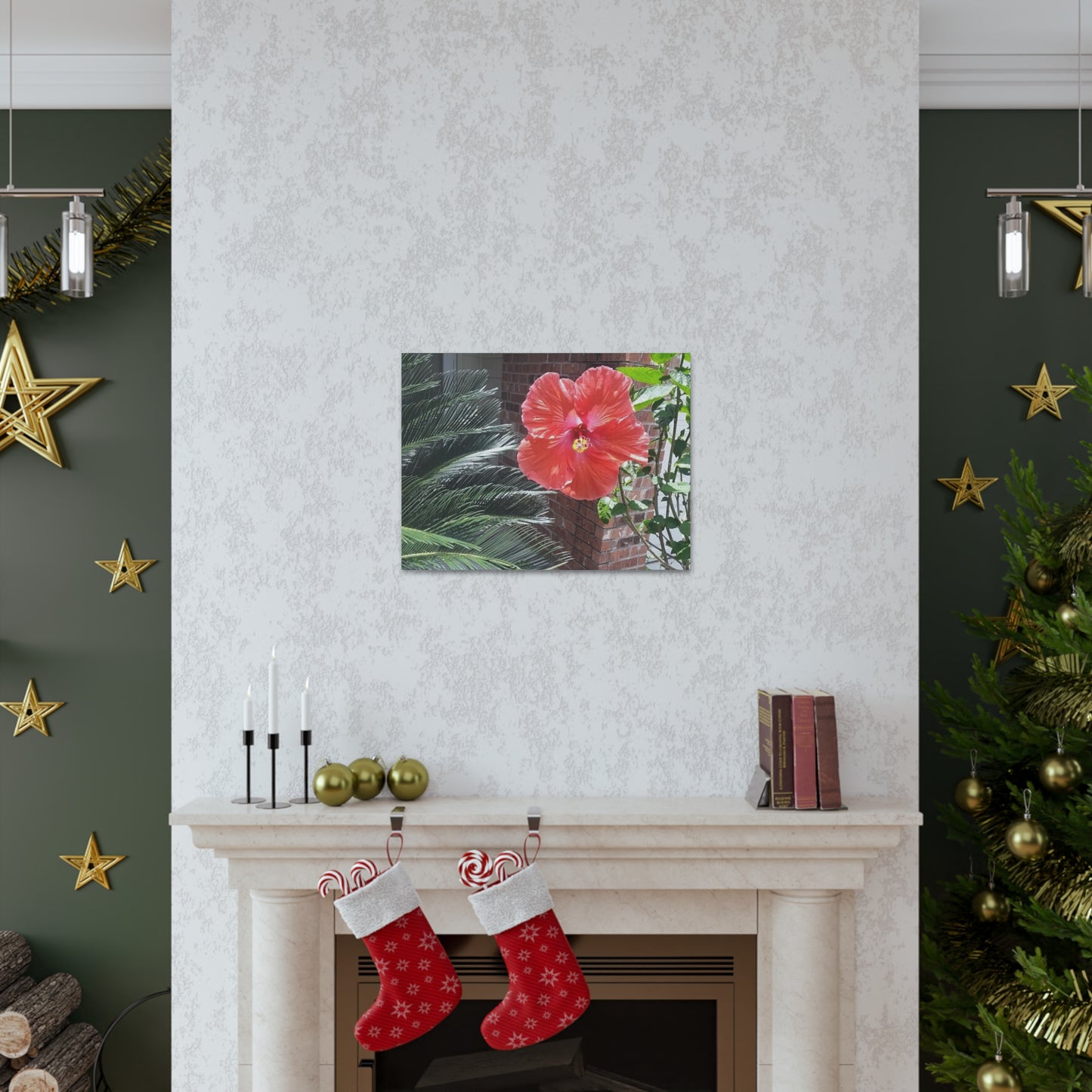 Art Prints & Wall Art, Gallery Canvas with Peach Hibiscus Flower