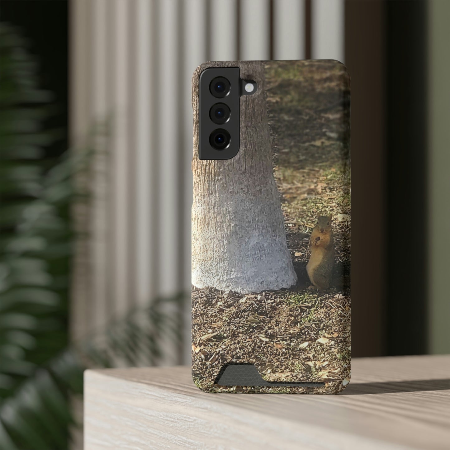 Squirrel and A Nut | Phone Case with Card Holder | Urban Geographic Collection | Life By Ortavia