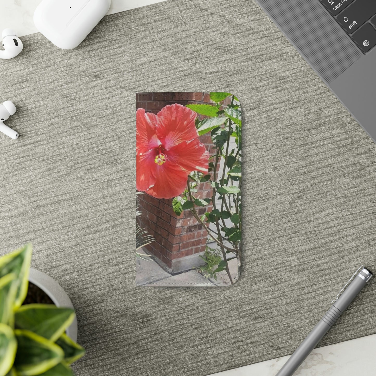 Peach Hibiscus | Folio Phone Case | High Bloom Collection | Life By Ortavia