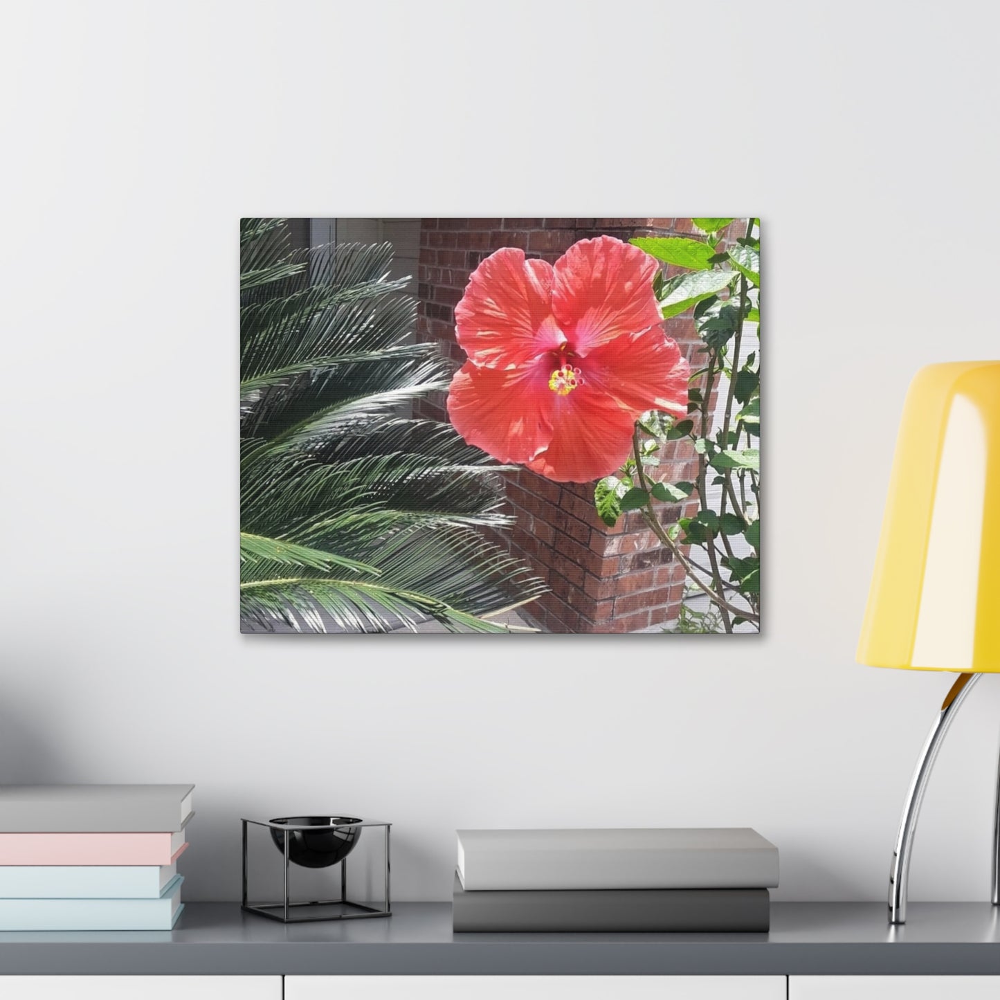 Art Prints & Wall Art, Gallery Canvas with Peach Hibiscus Flower
