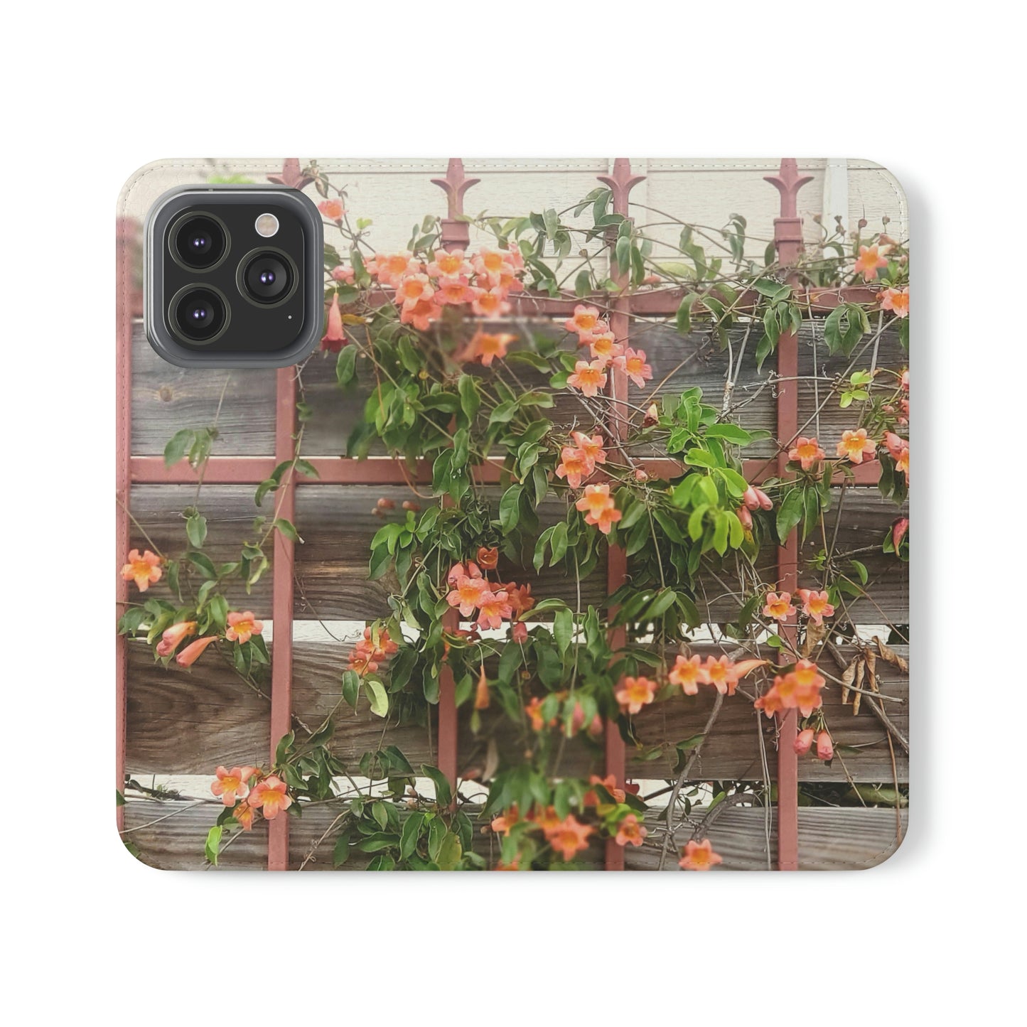 Flowers On A Rugged Fence | Folio Phone Case | High Bloom Collection | Life By Ortavia
