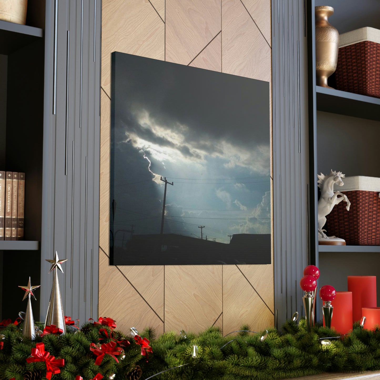 Sun Through Dark Clouds | Wall Art Canvas | Heavens Collection