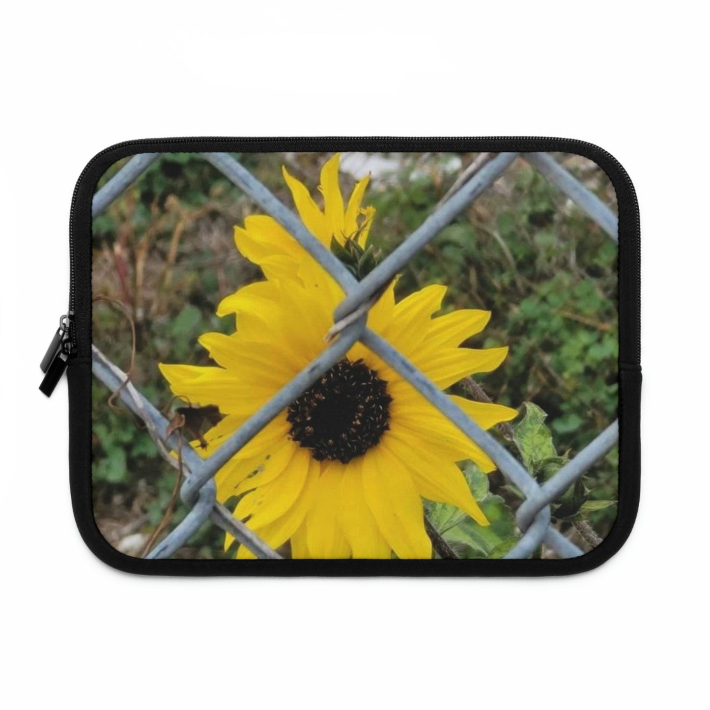 Laptop Sleeve with Sunflower Behind A Fence Design 7 Inch 10 Inch 13 Inch 15 Inch 17 Inch