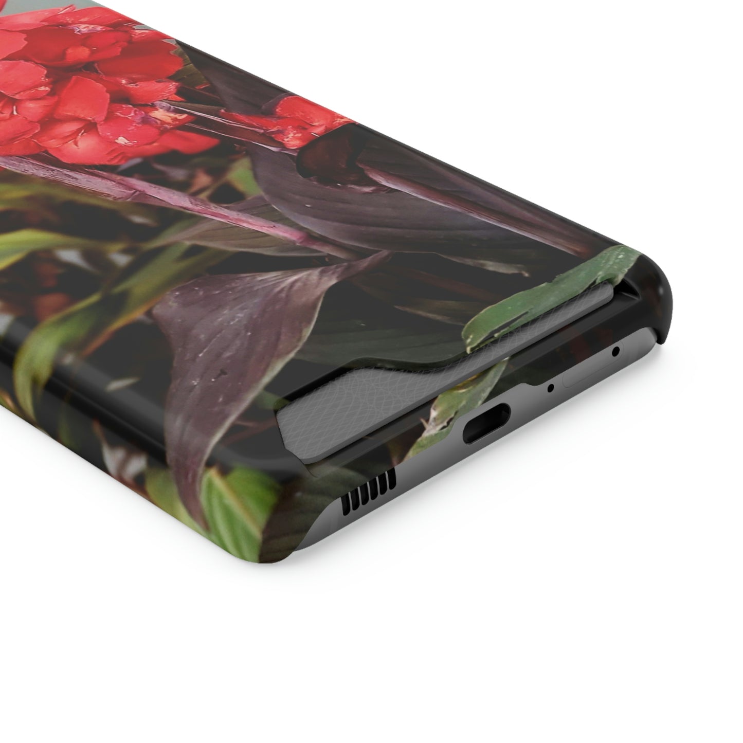 Red Canna | Phone Case With Card Holder | High Bloom Collection | Life By Ortavia