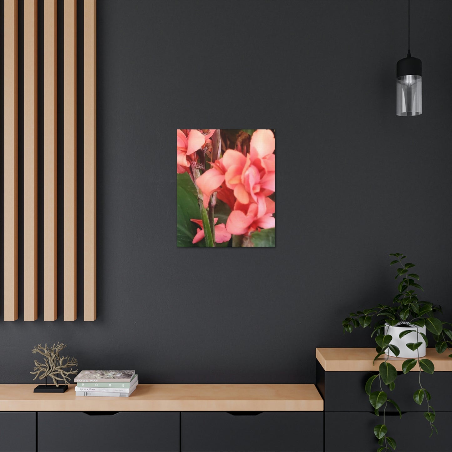 Art Prints & Wall Art, Canvas Gallery with Pink Canna Flower