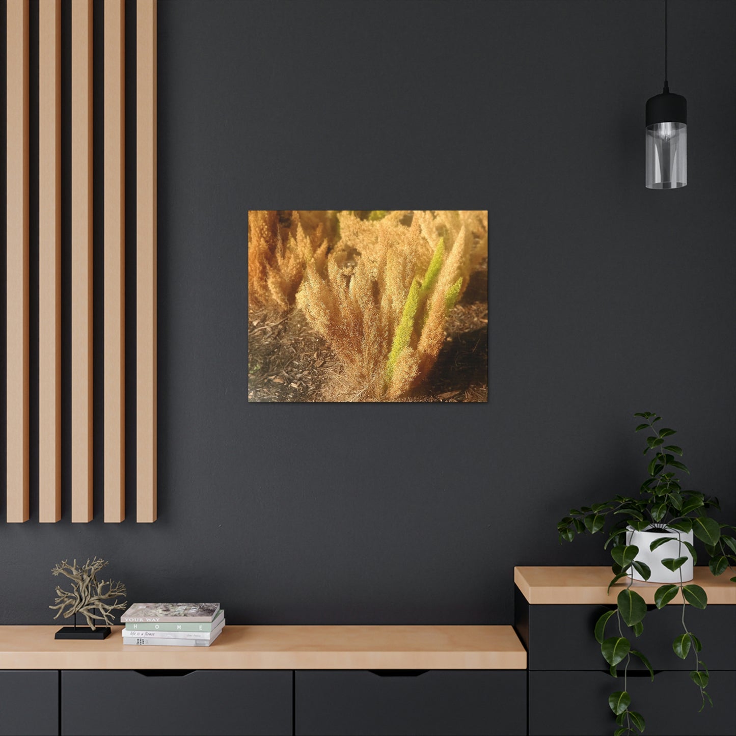 Golden Foxtail Fern | Wall Art Canvas | High Bloom Collection | Life By Ortavia