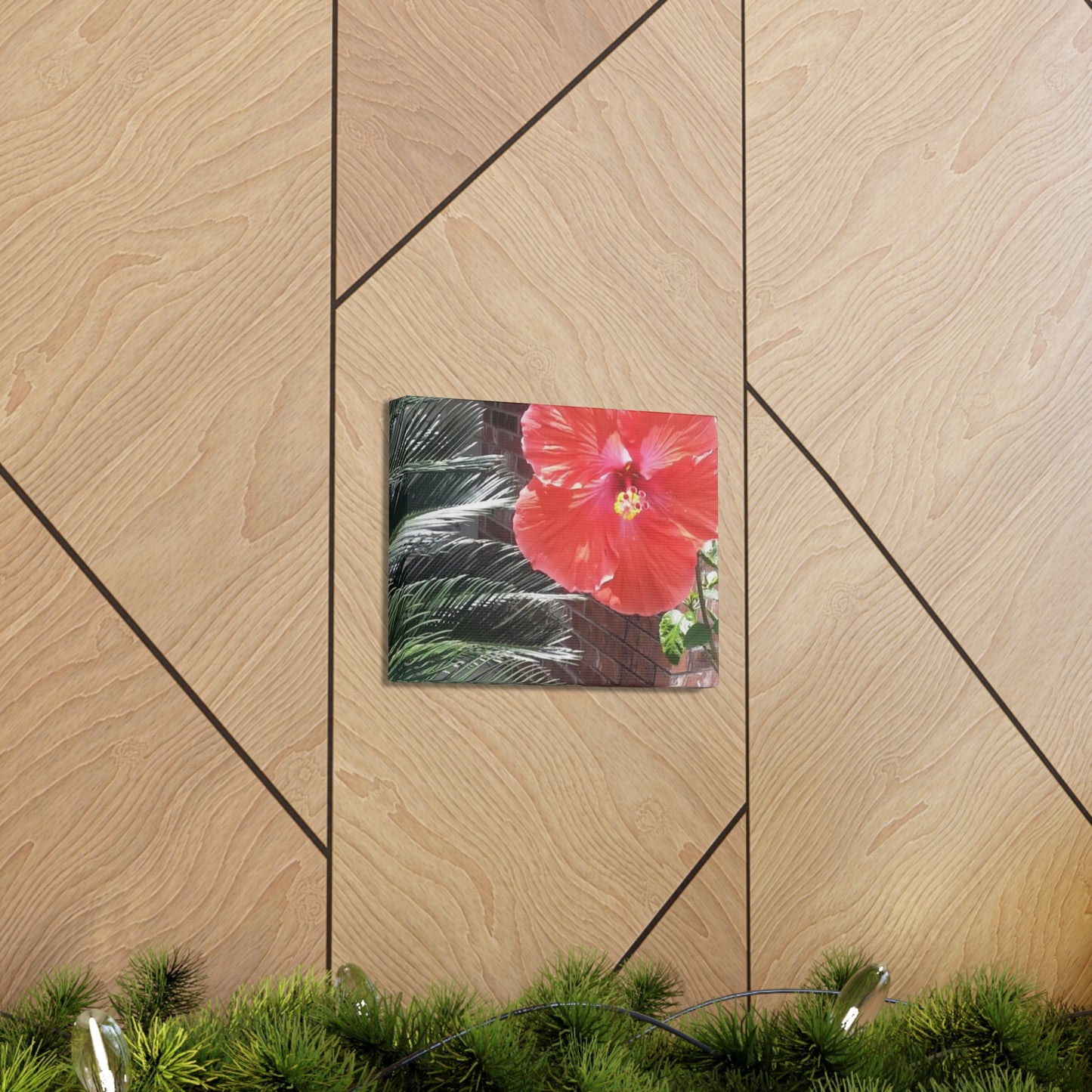 Art Prints & Wall Art, Gallery Canvas with Peach Hibiscus Flower