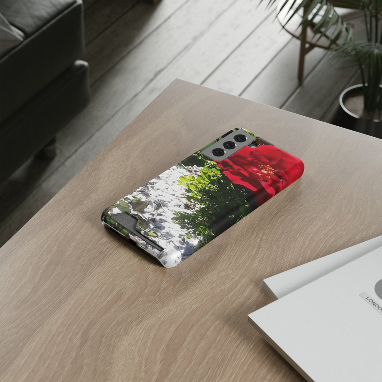 Europeana Red Rose | Phone Case with Card Holder | High Bloom Collection | Life By Ortavia