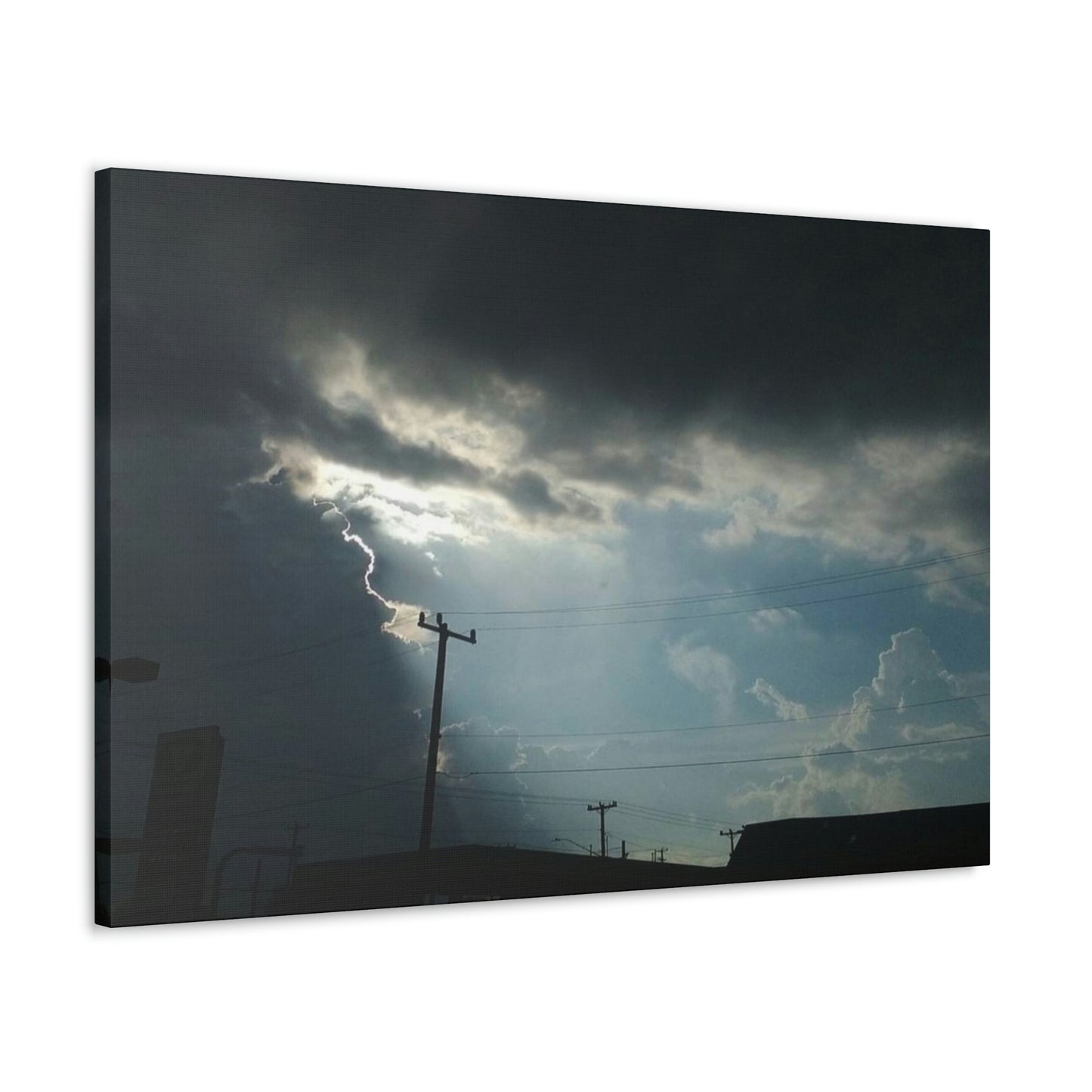 Sun Through Dark Clouds | Wall Art Canvas | Heavens Collection