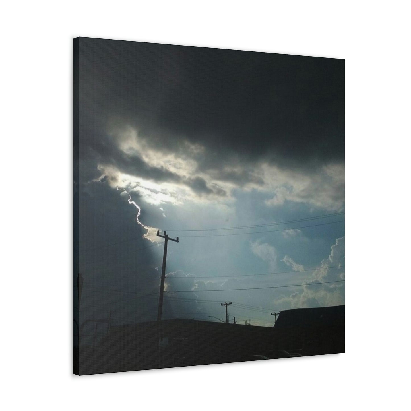 Sun Through Dark Clouds | Wall Art Canvas | Heavens Collection
