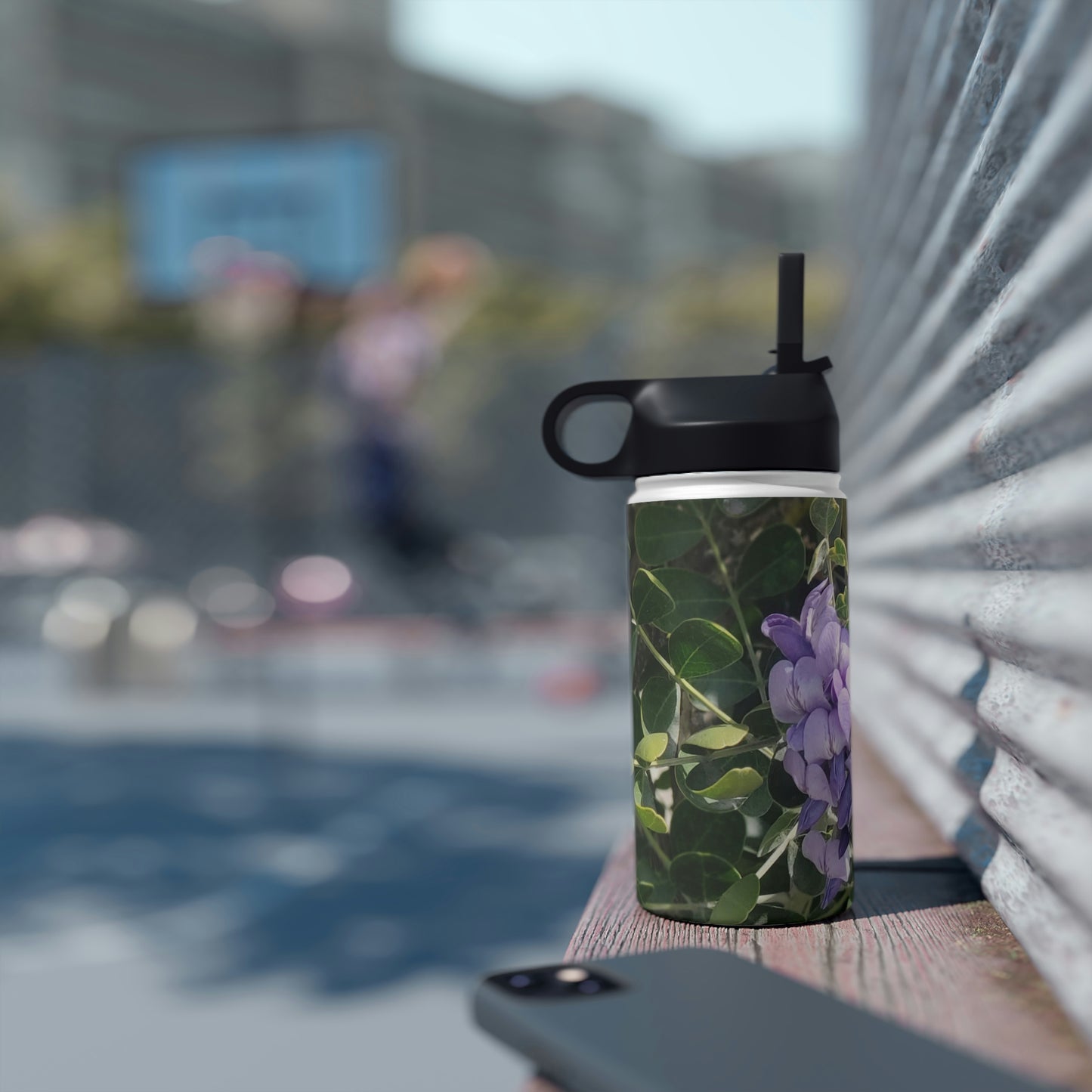 Purple Texas Mountain Laurel | Stainless Steel Water Bottle, Standard Lid