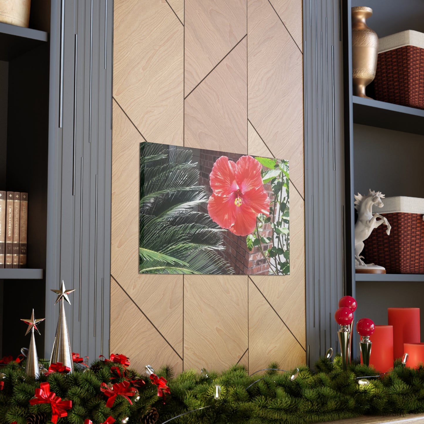 Art Prints & Wall Art, Gallery Canvas with Peach Hibiscus Flower