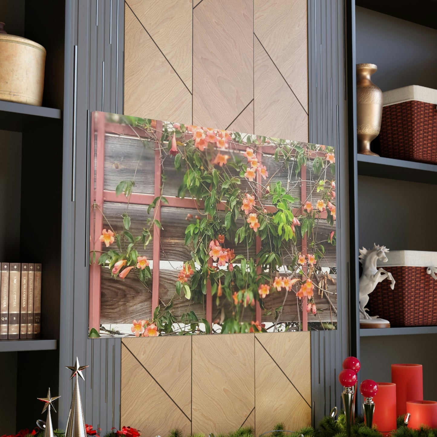 Flowers On A Rugged Fence | Wall Art Canvas | High Bloom Collection | Life By Ortavia