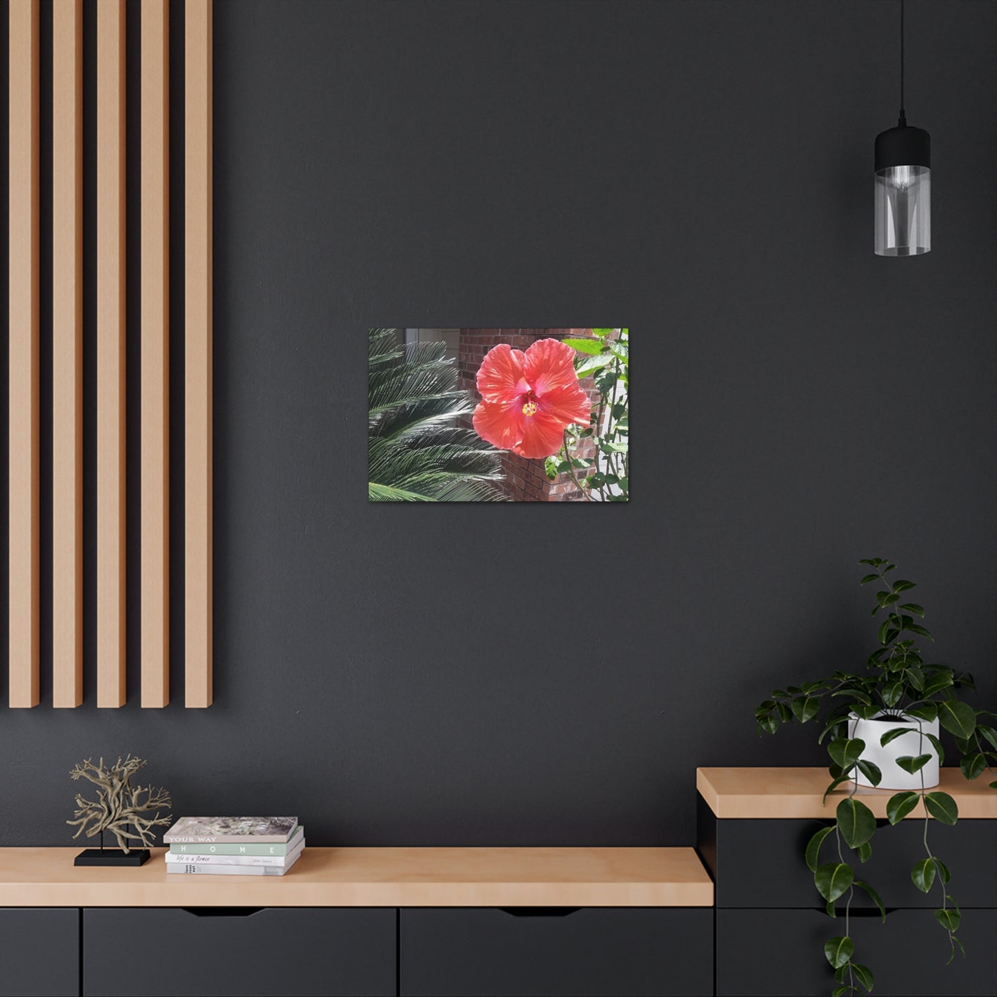 Art Prints & Wall Art, Gallery Canvas with Peach Hibiscus Flower