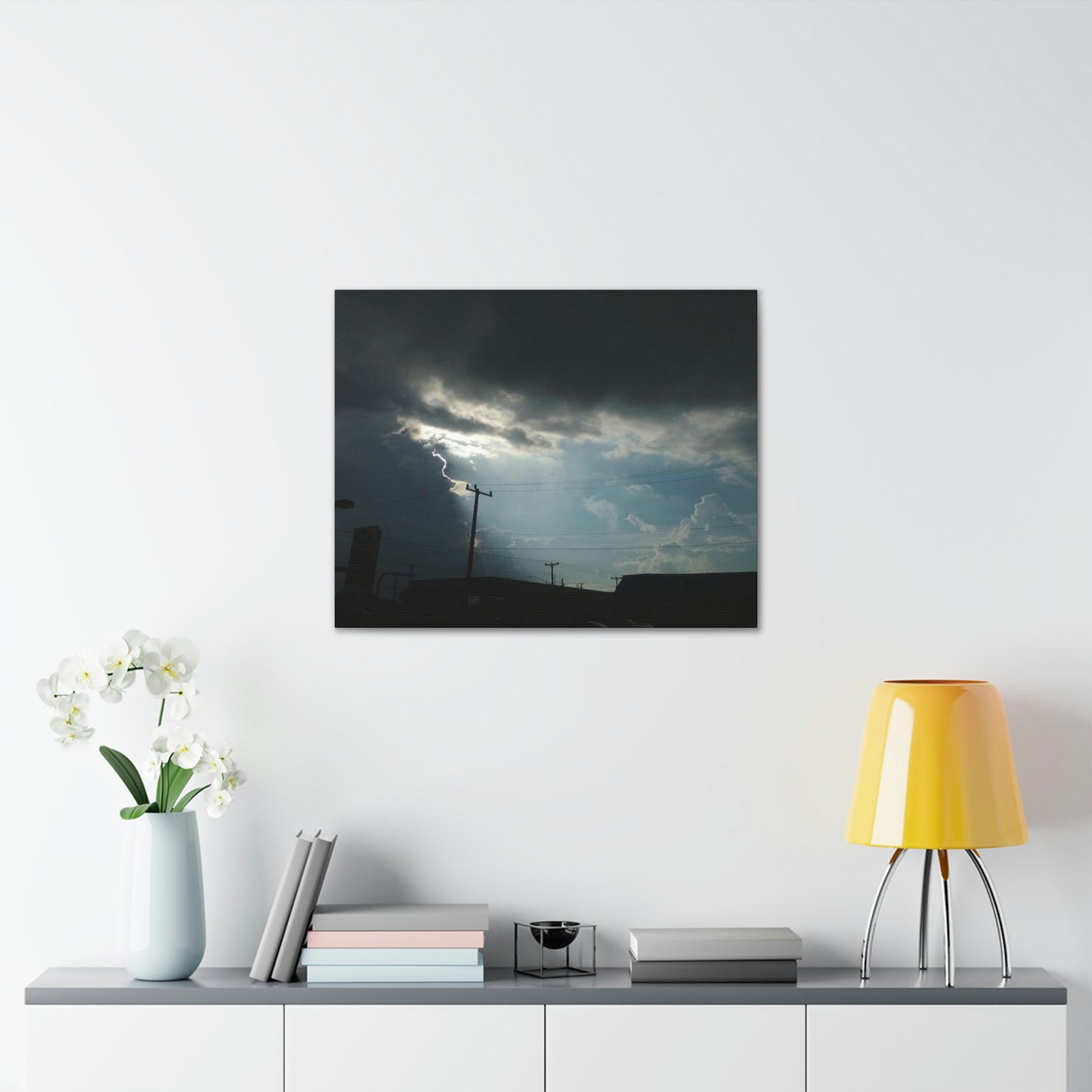 Sun Through Dark Clouds | Wall Art Canvas | Heavens Collection
