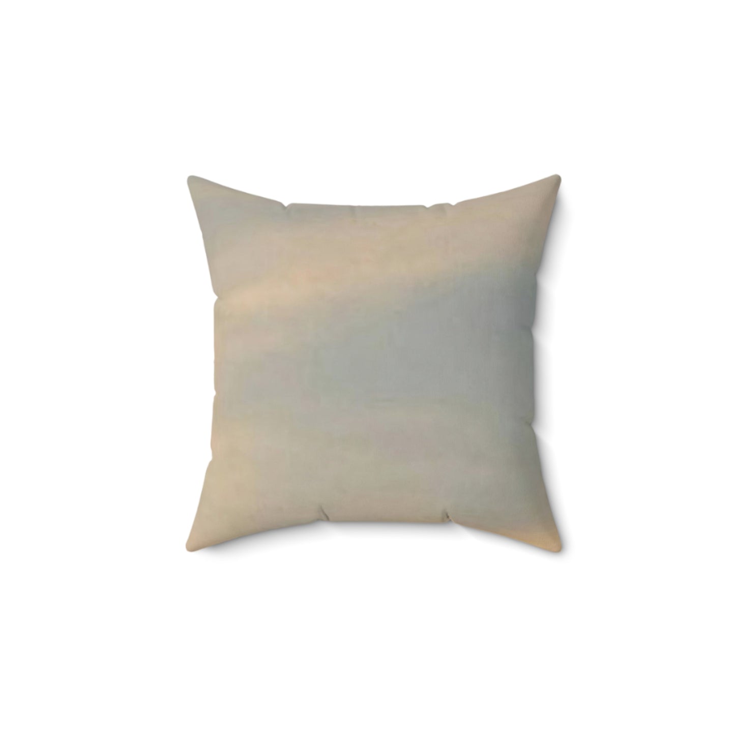 Spun Polyester Square Couch Pillow with Pink/Blue Multi-Colored Sky Design