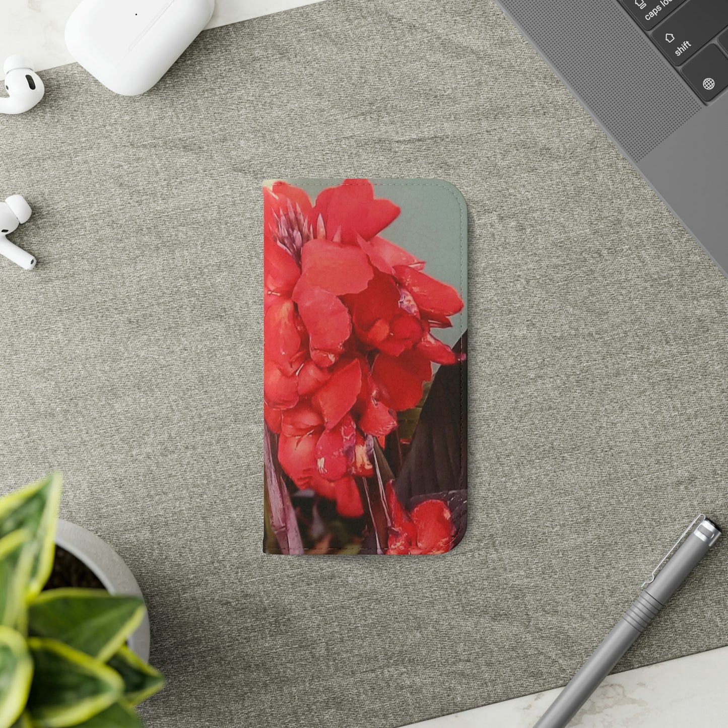 Red Canna | Folio Phone Case | High Bloom Collection | Life By Ortavia