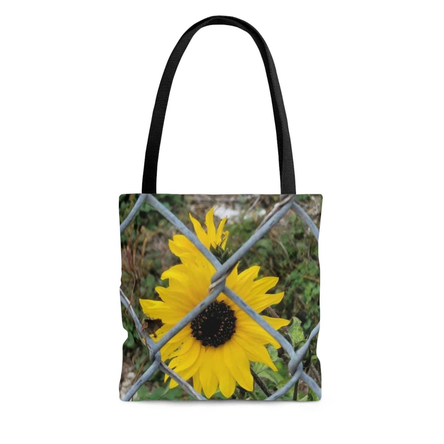 Sunflower Behind A Fence | Tote Bag | High Bloom Collection | Life By Ortavia