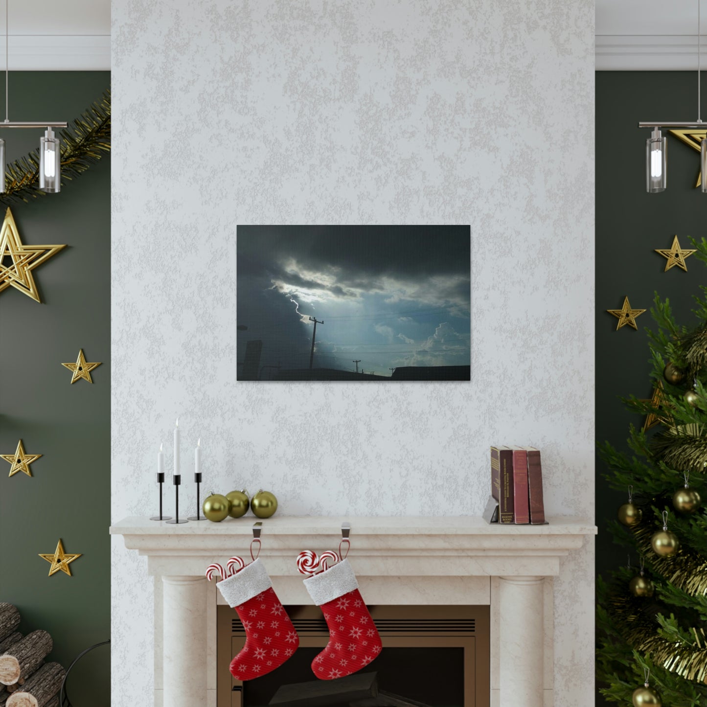 Sun Through Dark Clouds | Wall Art Canvas | Heavens Collection