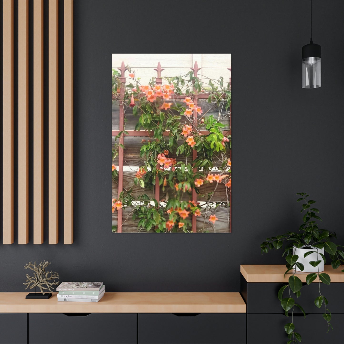 Flowers On A Rugged Fence | Wall Art Canvas | High Bloom Collection | Life By Ortavia