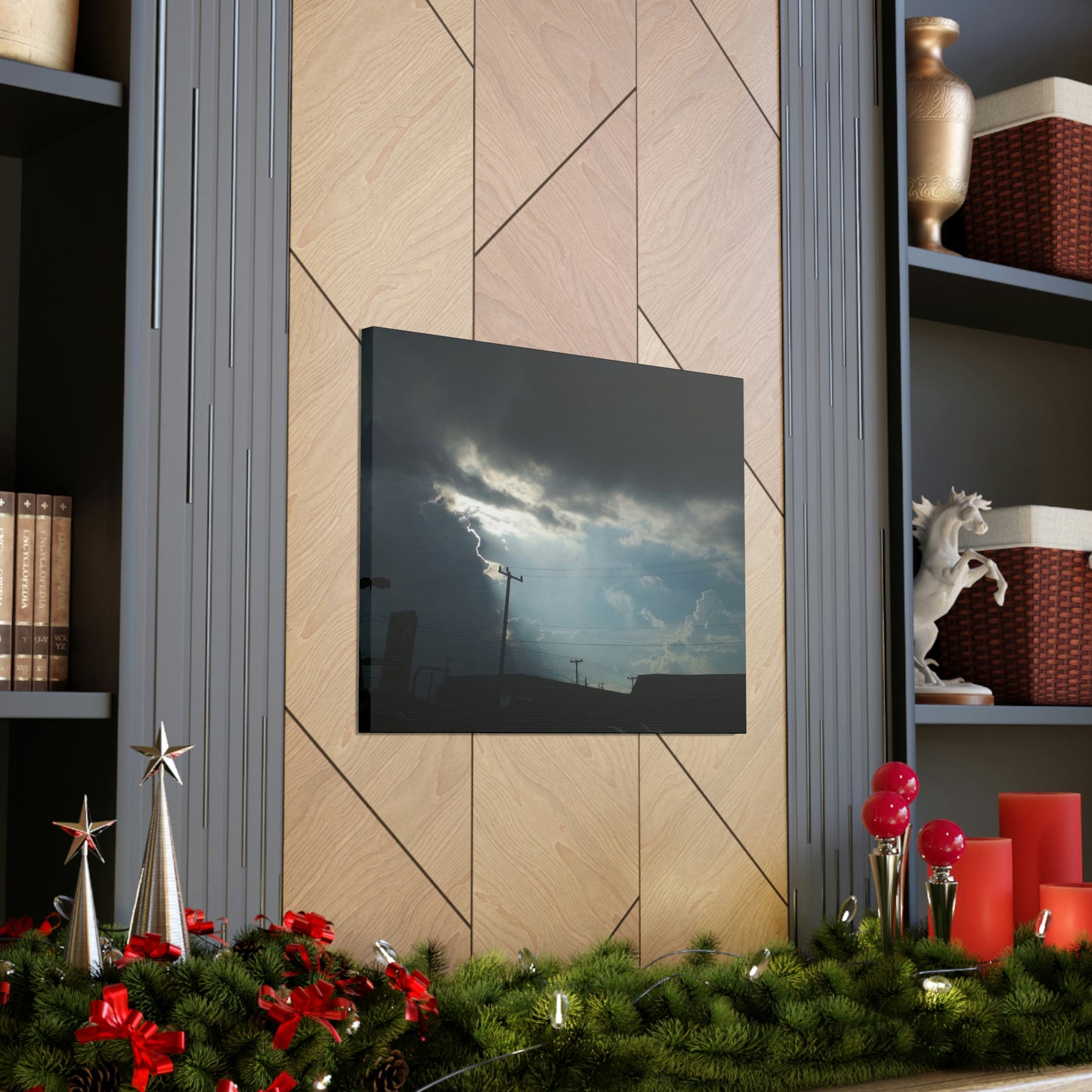 Sun Through Dark Clouds | Wall Art Canvas | Heavens Collection