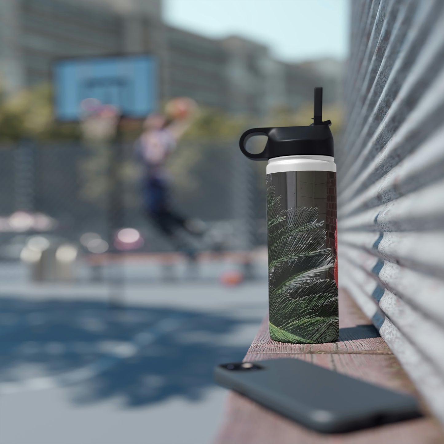Peach Hibiscus | Stainless Steel Water Bottle, Standard Lid | High Bloom Collection | Life By Ortavia